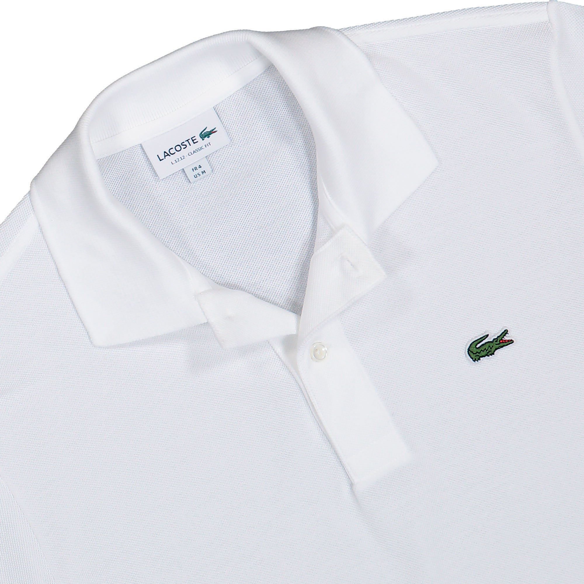 Lacoste Classic Polo Shirt White Polo Shirts L.12.12-00 001 Detailfoto | Overkill