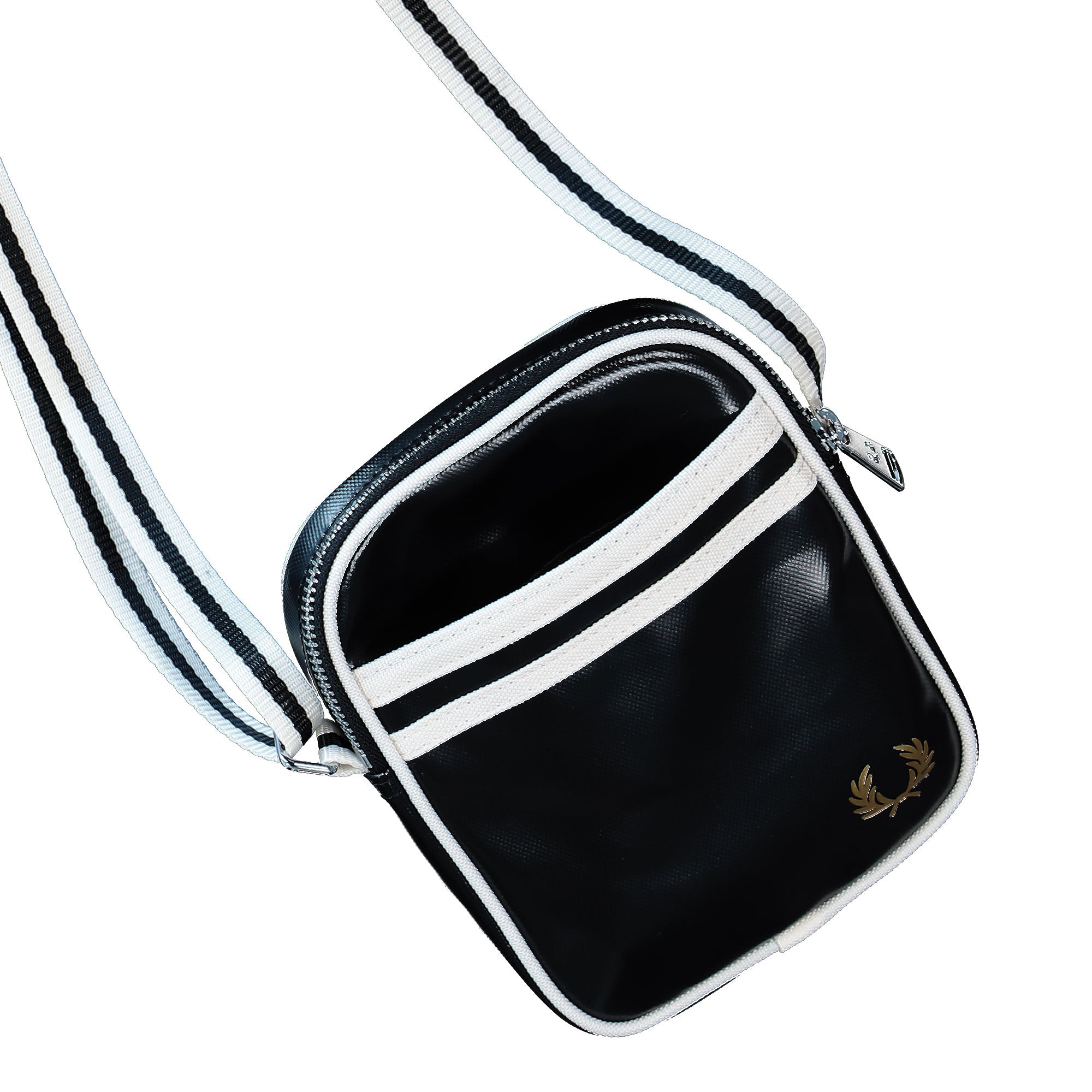 Fred Perry Classic Small Side Bag Black / Ecru Shoulder & Cross Body Bags L1179-D57 Detailfoto | Overkill