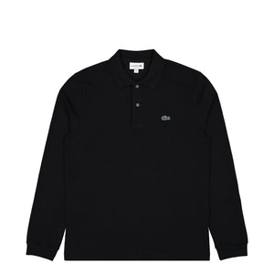 Lacoste Long Sleeved Ribbed Collar Shirt Black Polo Shirts L1312-00 031 | Overkill