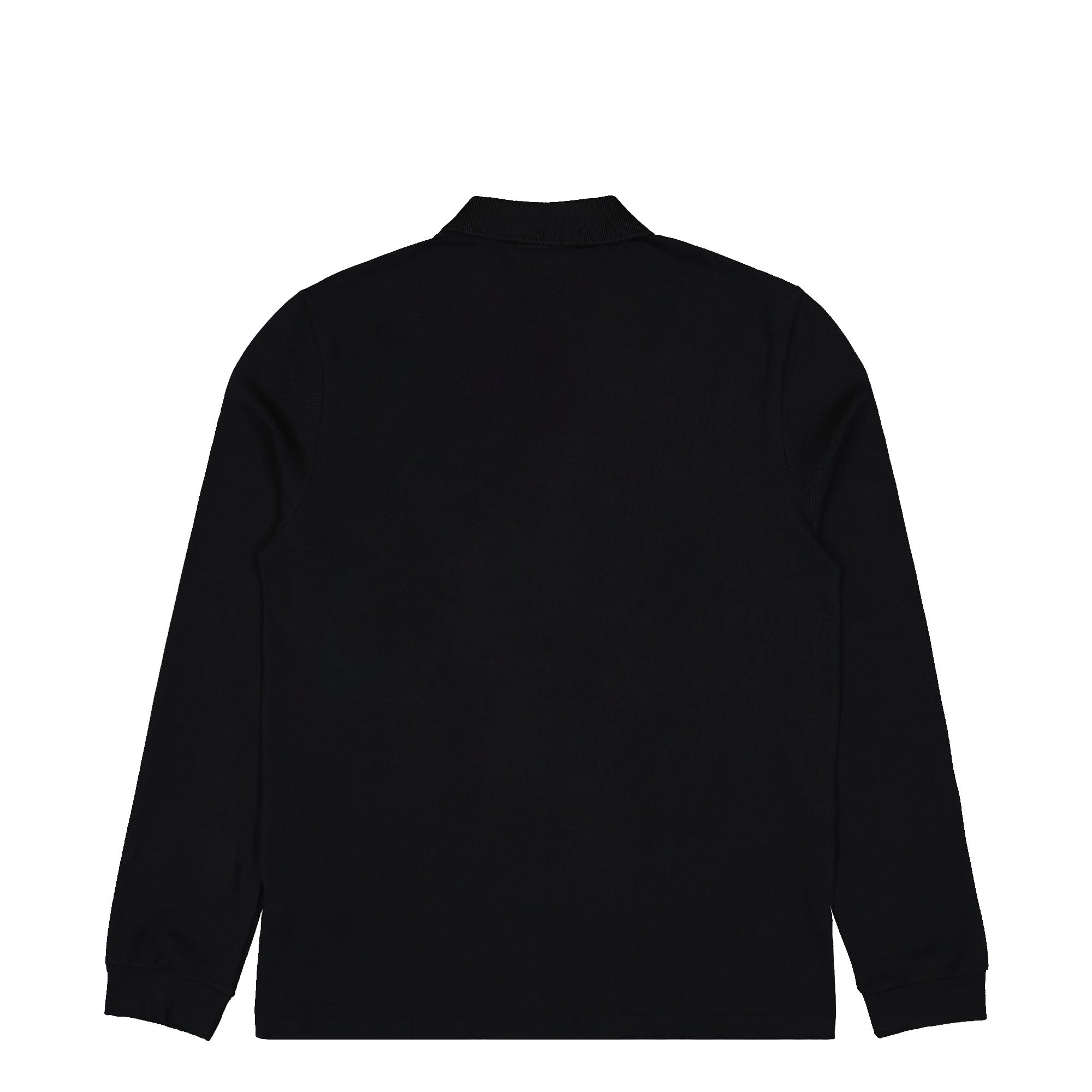 Lacoste Long Sleeved Ribbed Collar Shirt Black Polo Shirts L1312-00 031 Close-up | Overkill