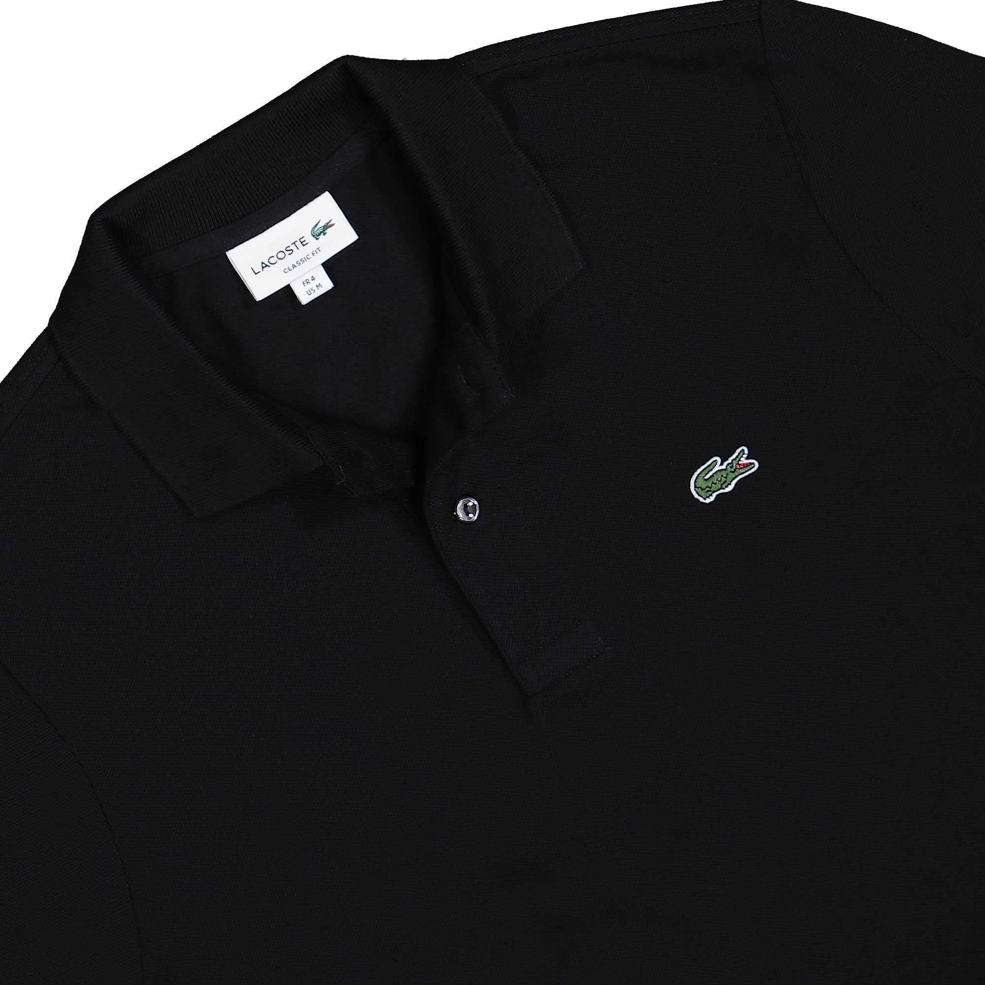 Lacoste Long Sleeved Ribbed Collar Shirt Black Polo Shirts L1312-00 031 Detailfoto | Overkill