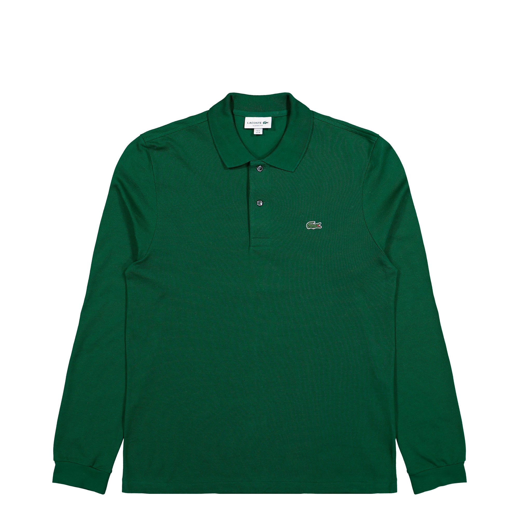 Lacoste Long Sleeved Ribbed Collar Shirt Green Longsleeve L1312-00 132 | Overkill