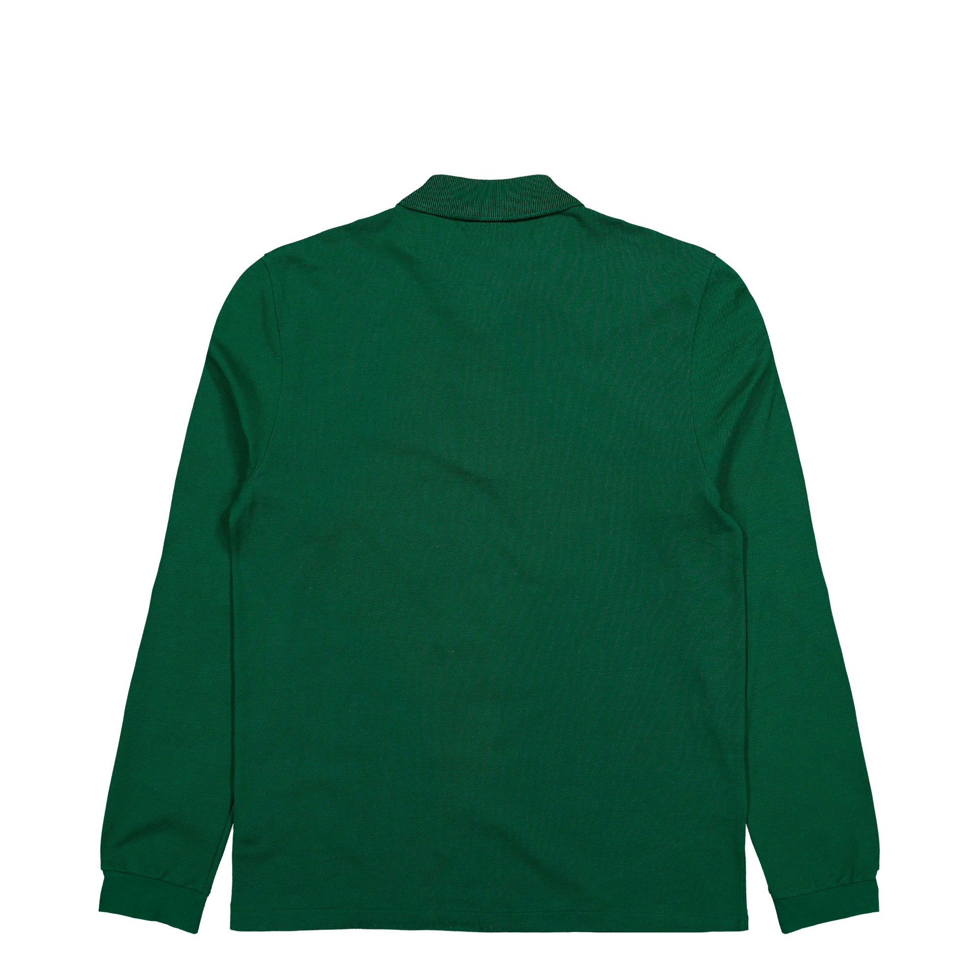 Lacoste Long Sleeved Ribbed Collar Shirt Green Longsleeve L1312-00 132 Close-up | Overkill