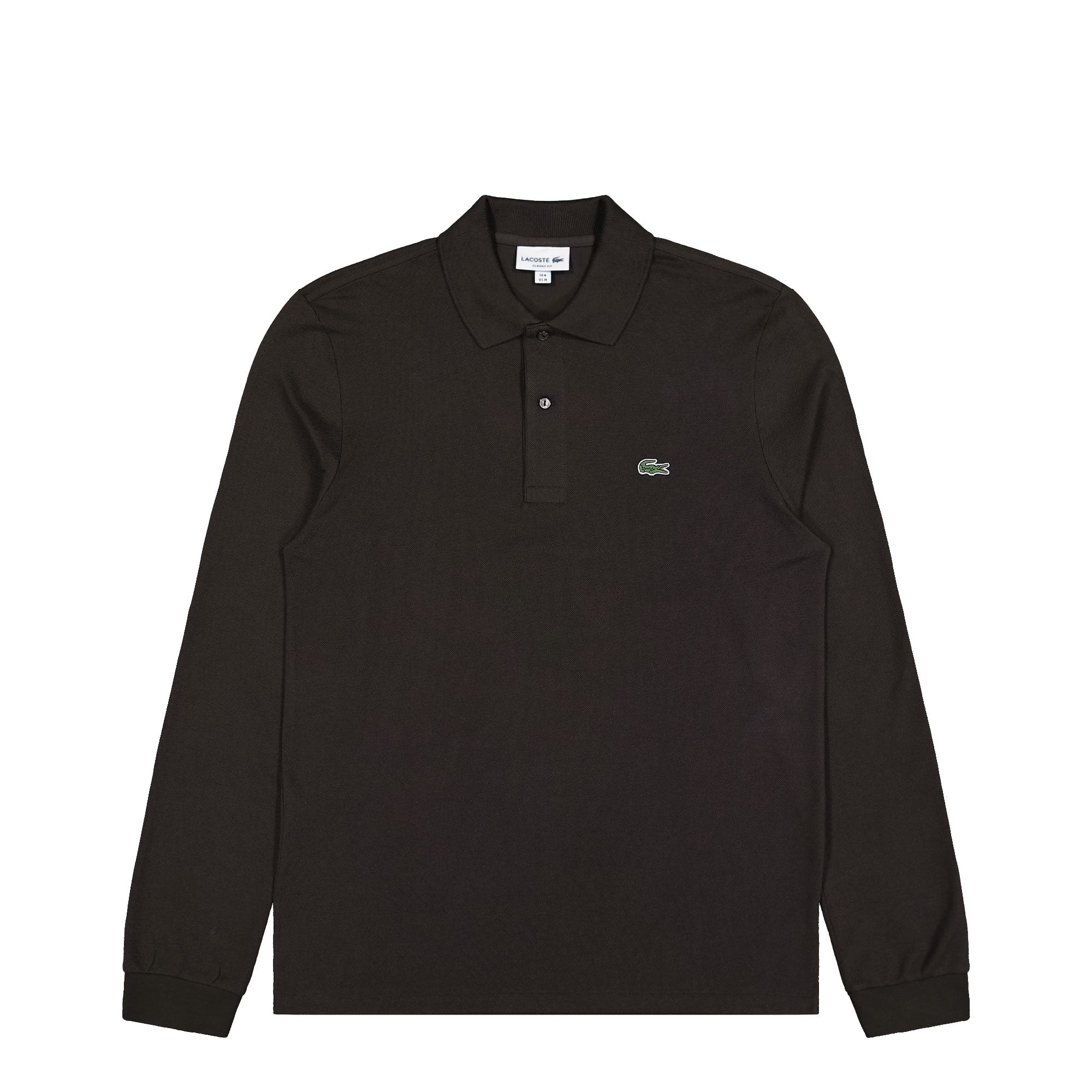 Lacoste Long Sleeved Ribbed Collar Shirt Marron Longsleeve L1312-00 SKB | Overkill