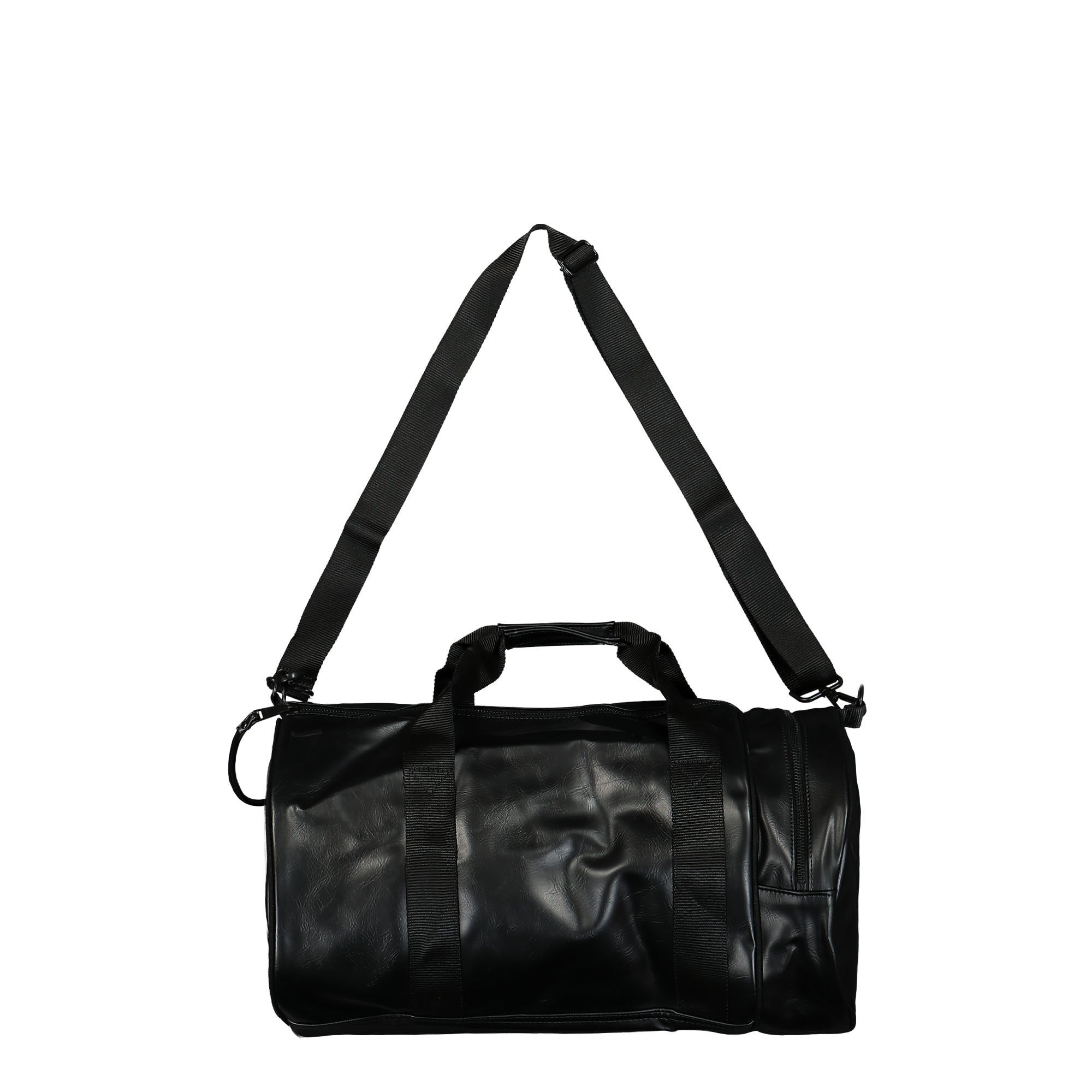 Fred Perry Tonal PU Barrel Bag Black Duffle Bags Material | Overkill