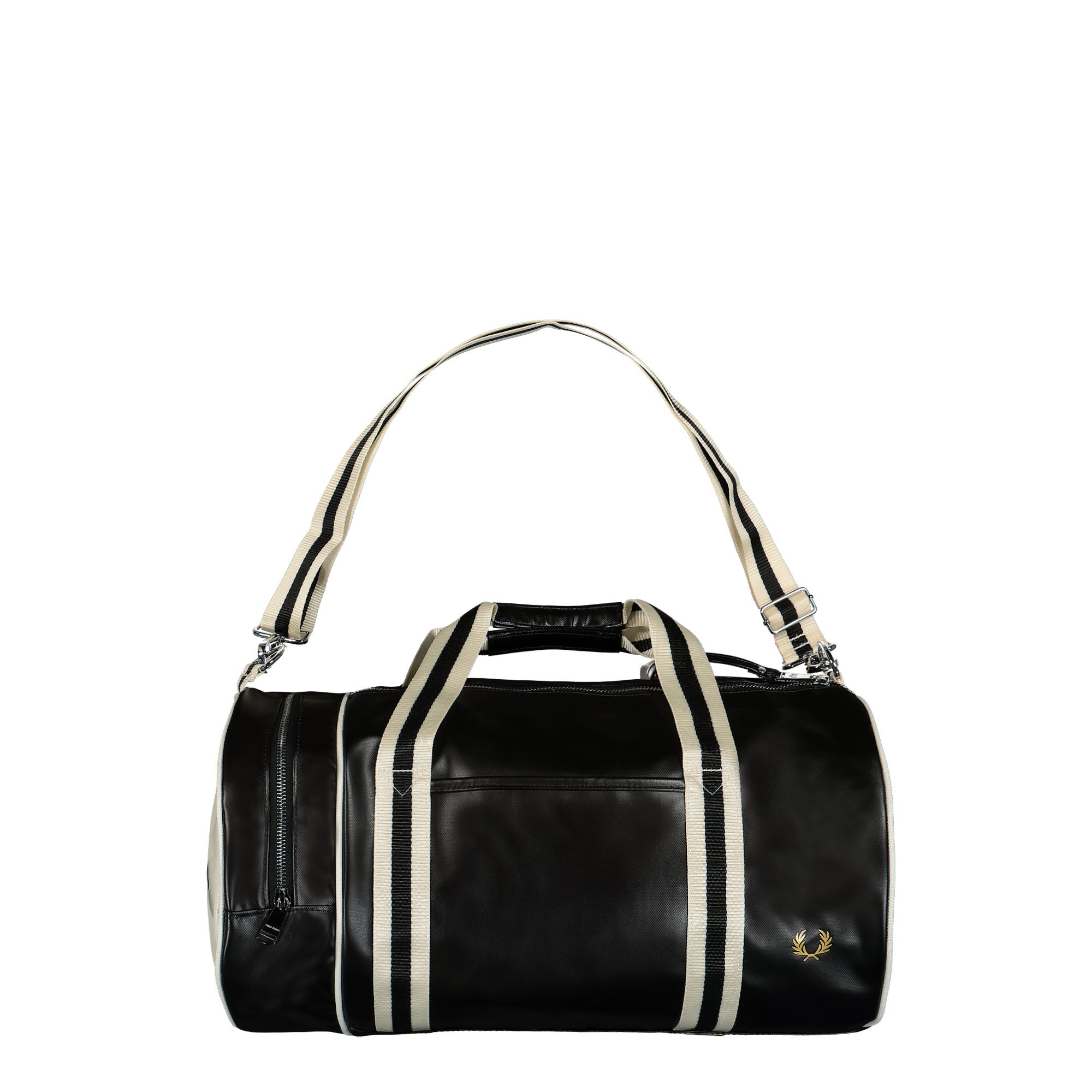 Fred Perry Classic Barrel Bag Black / Ecru Duffle Bags L7255-D57 | Overkill