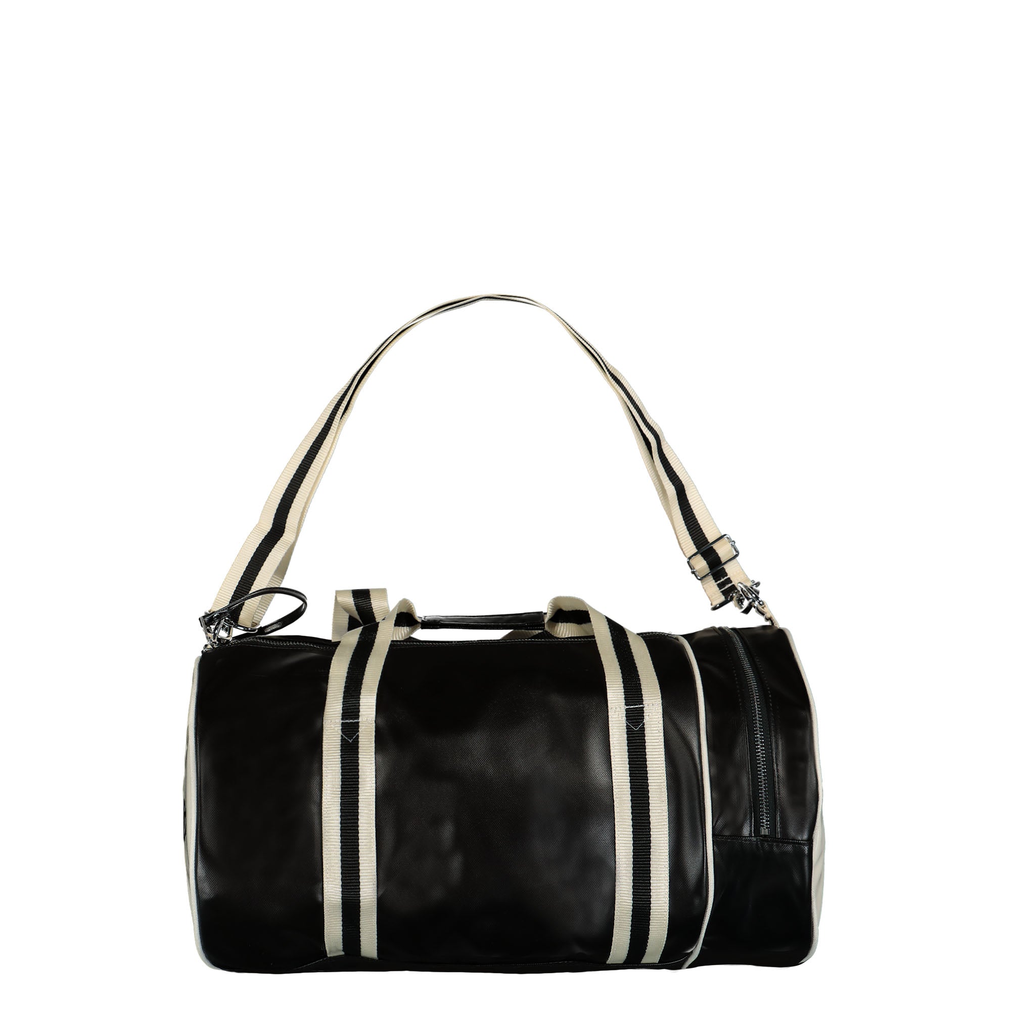 Fred Perry Classic Barrel Bag Black / Ecru Duffle Bags Material | Overkill