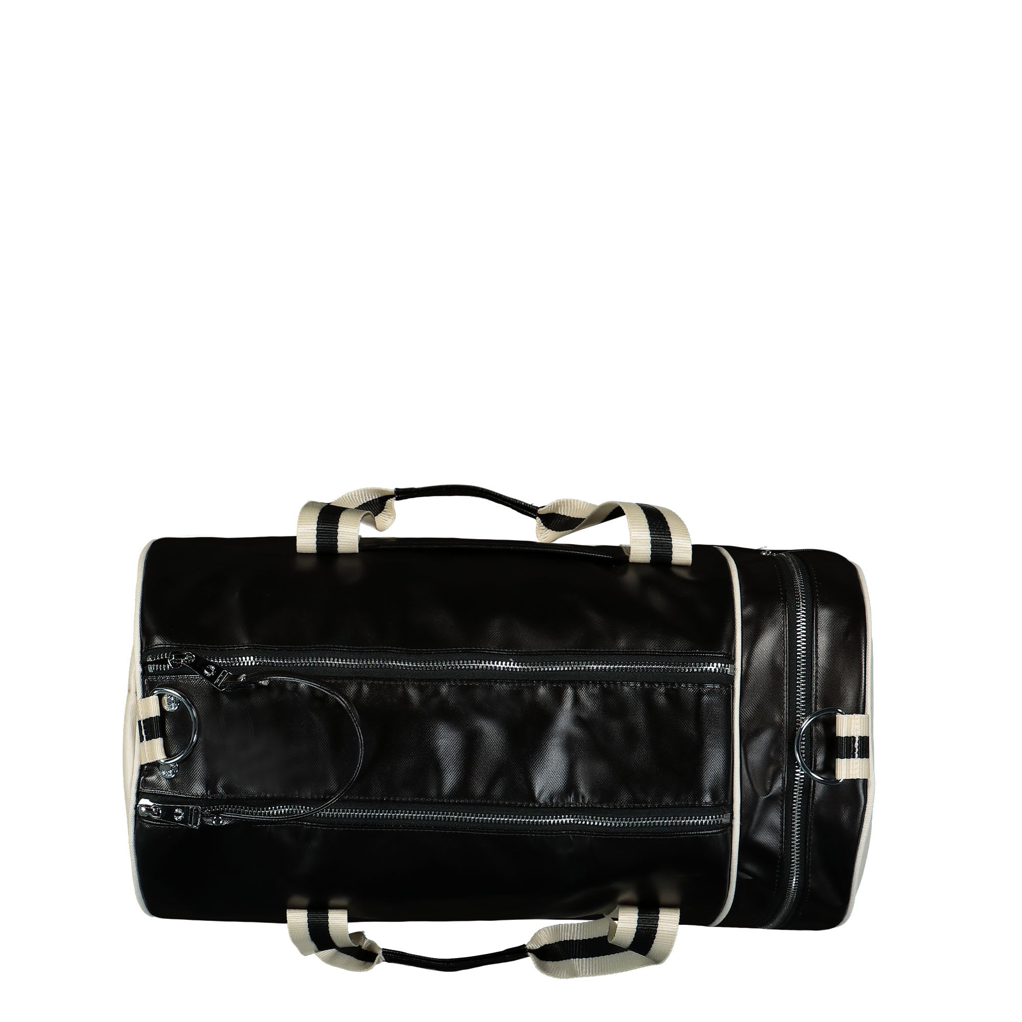 Fred Perry Classic Barrel Bag Black / Ecru Duffle Bags Detailfoto | Overkill