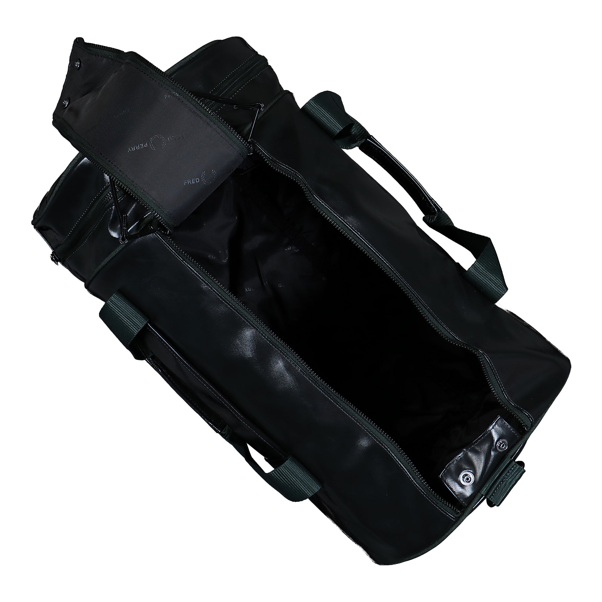 Fred Perry Tonal Classic Barrel Bag Night Green Duffle Bags L7260-Q20 Detail View 3 | Overkill