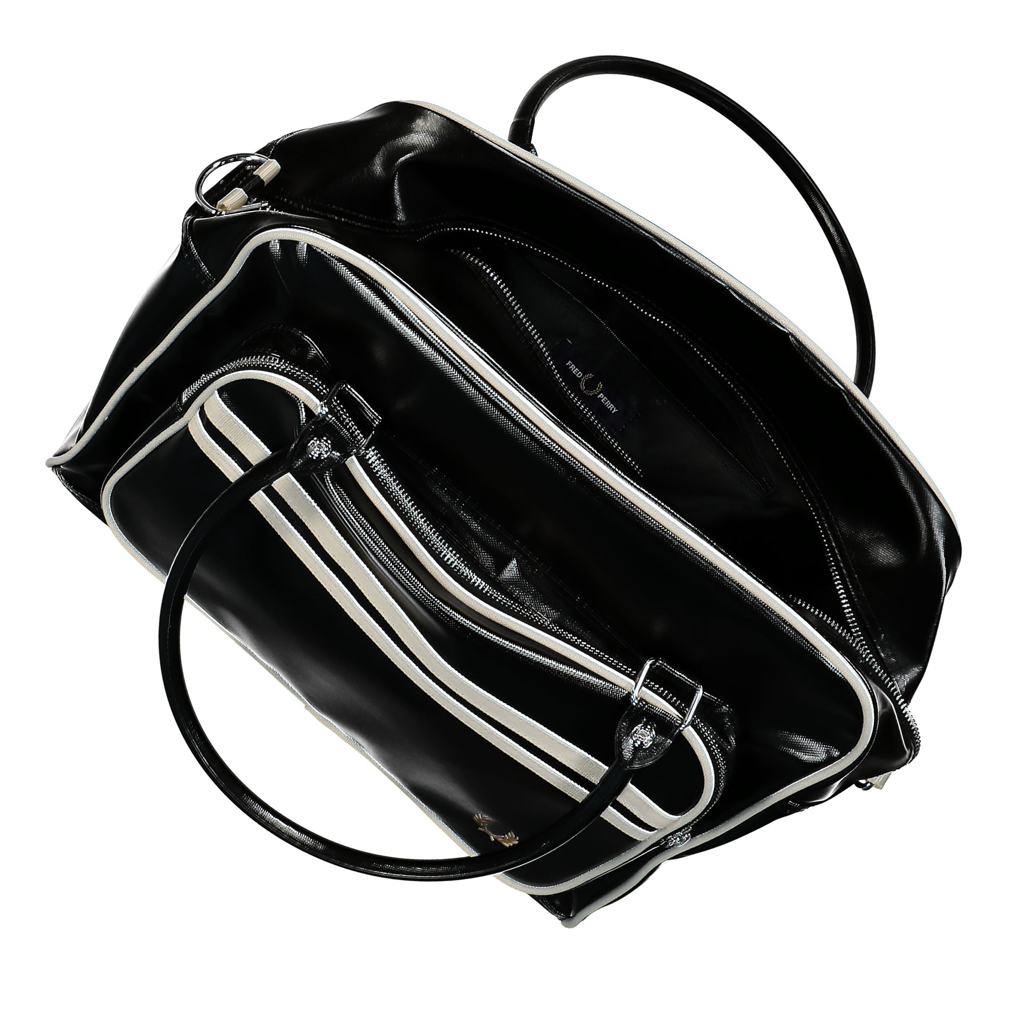 Fred Perry Classic Holdall Black / Ecru Shoulder & Cross Body Bags Detail view 2 | Overkill