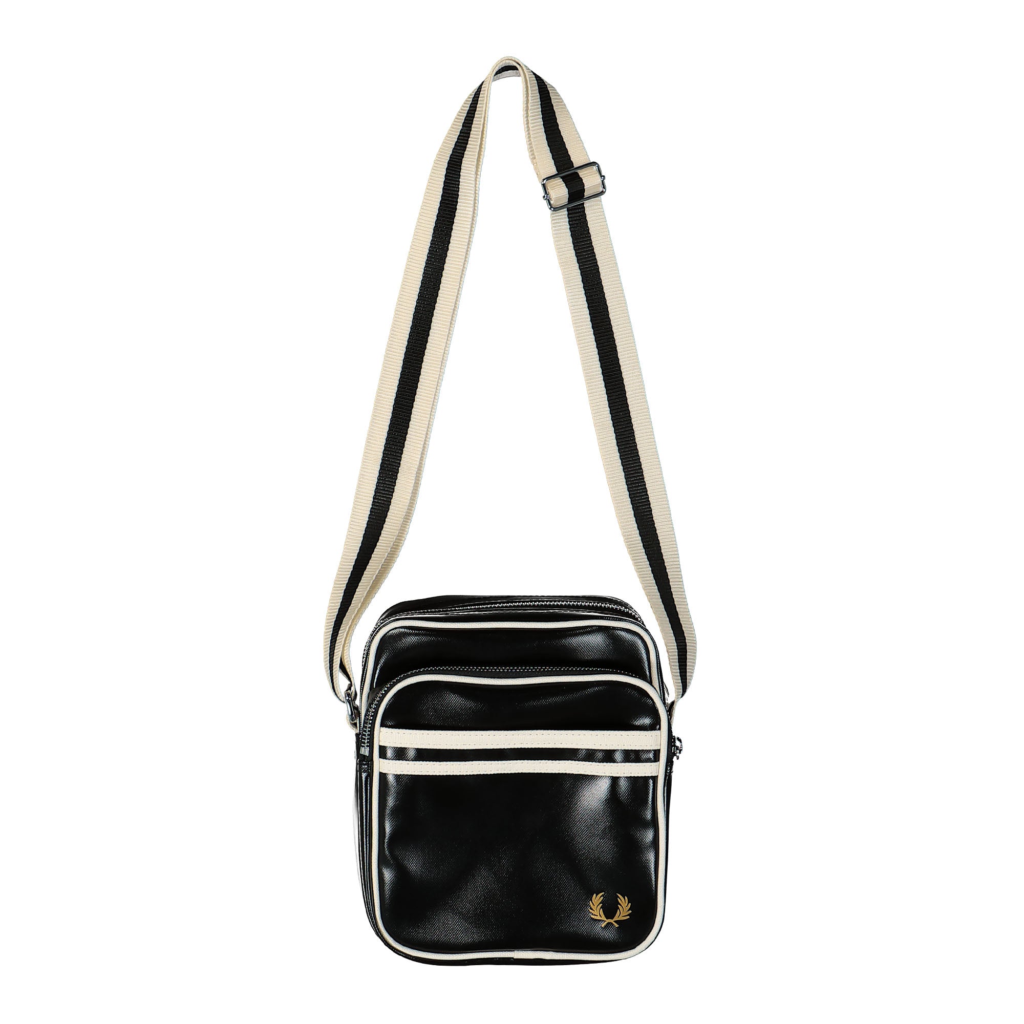 Fred Perry Classic Side Bag Black / Ecru Shoulder & Cross Body Bags L8258-D57 | Overkill