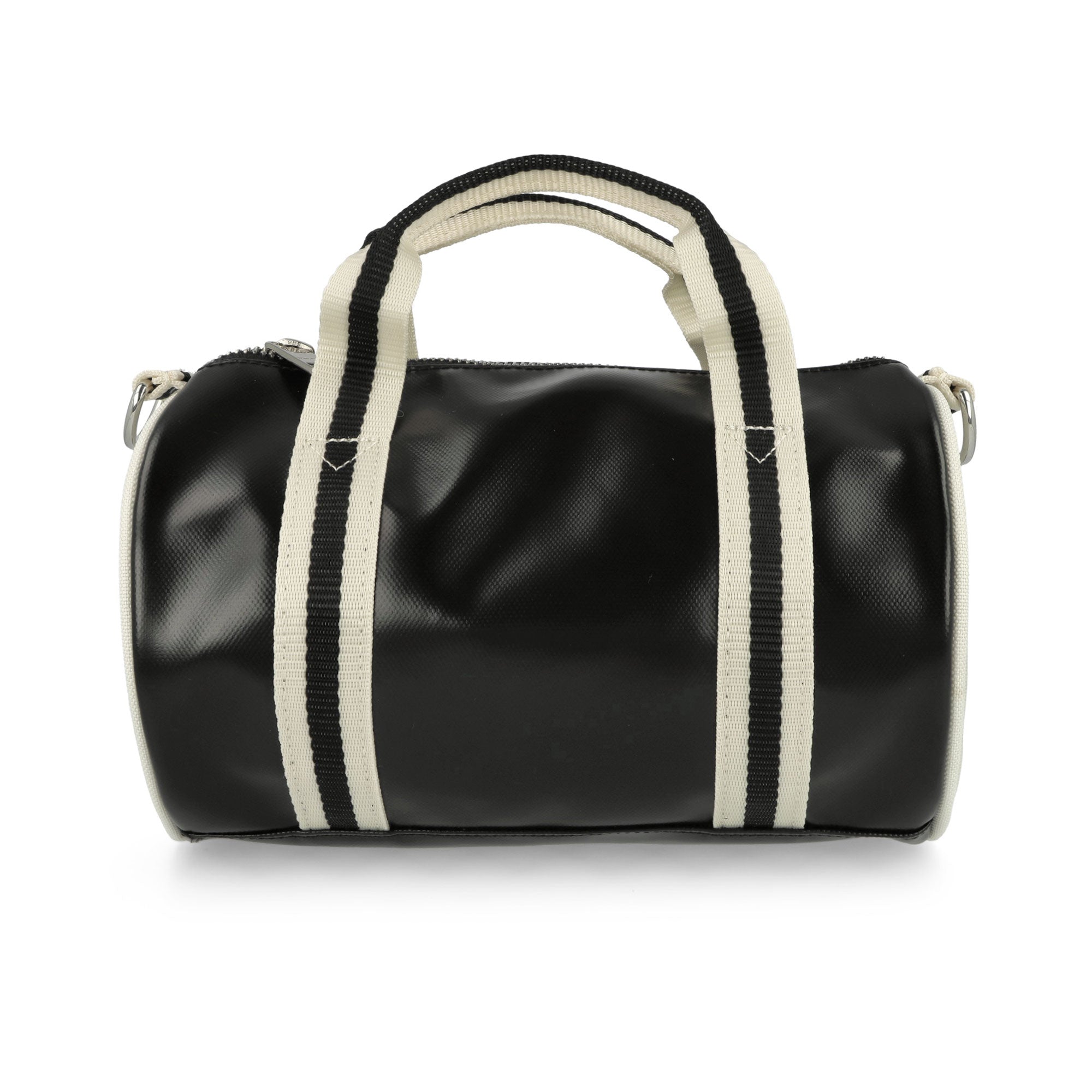 Fred Perry Classic Mini Barrel Bag Black Ecru Duffle Bags Detailfoto | Overkill