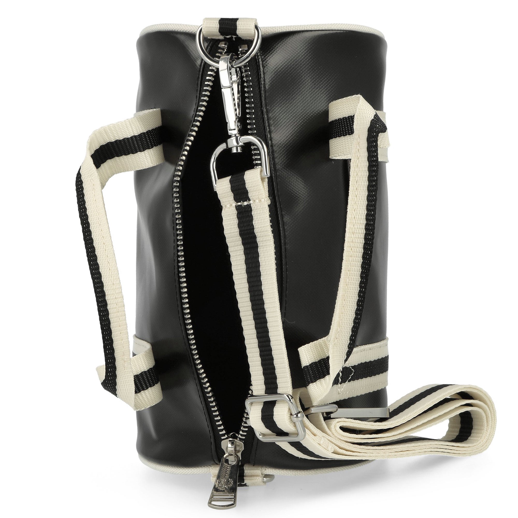 Fred Perry Classic Mini Barrel Bag Black Ecru Duffle Bags Detail view 1 | Overkill