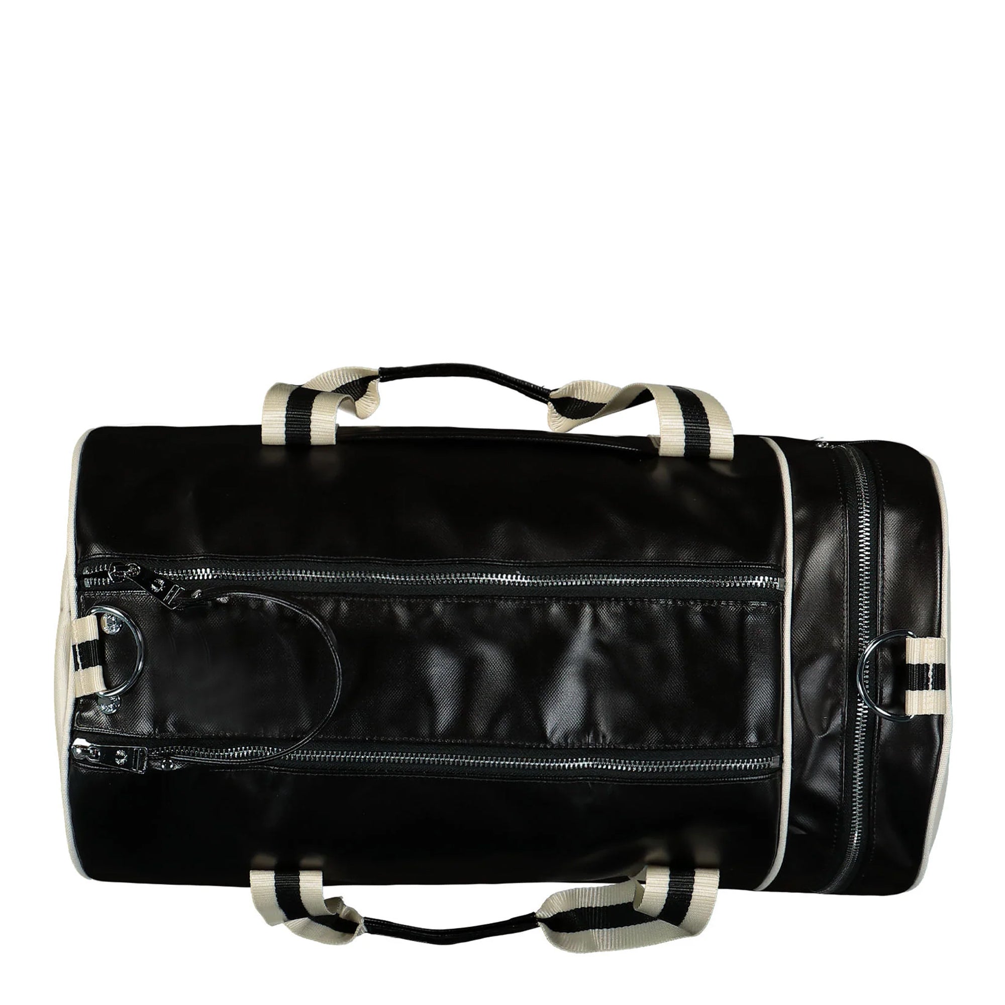 Fred Perry Classic Large Barrel Bag Black / Ecru Duffle Bags Detailfoto | Overkill