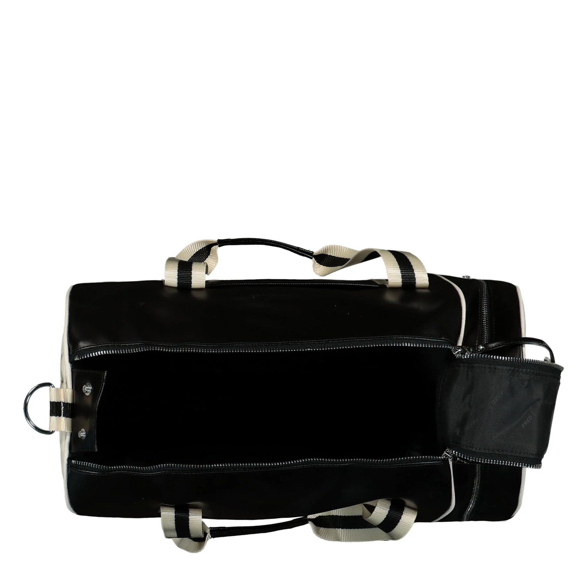 Fred Perry Classic Large Barrel Bag Black / Ecru Duffle Bags Detail view 2 | Overkill