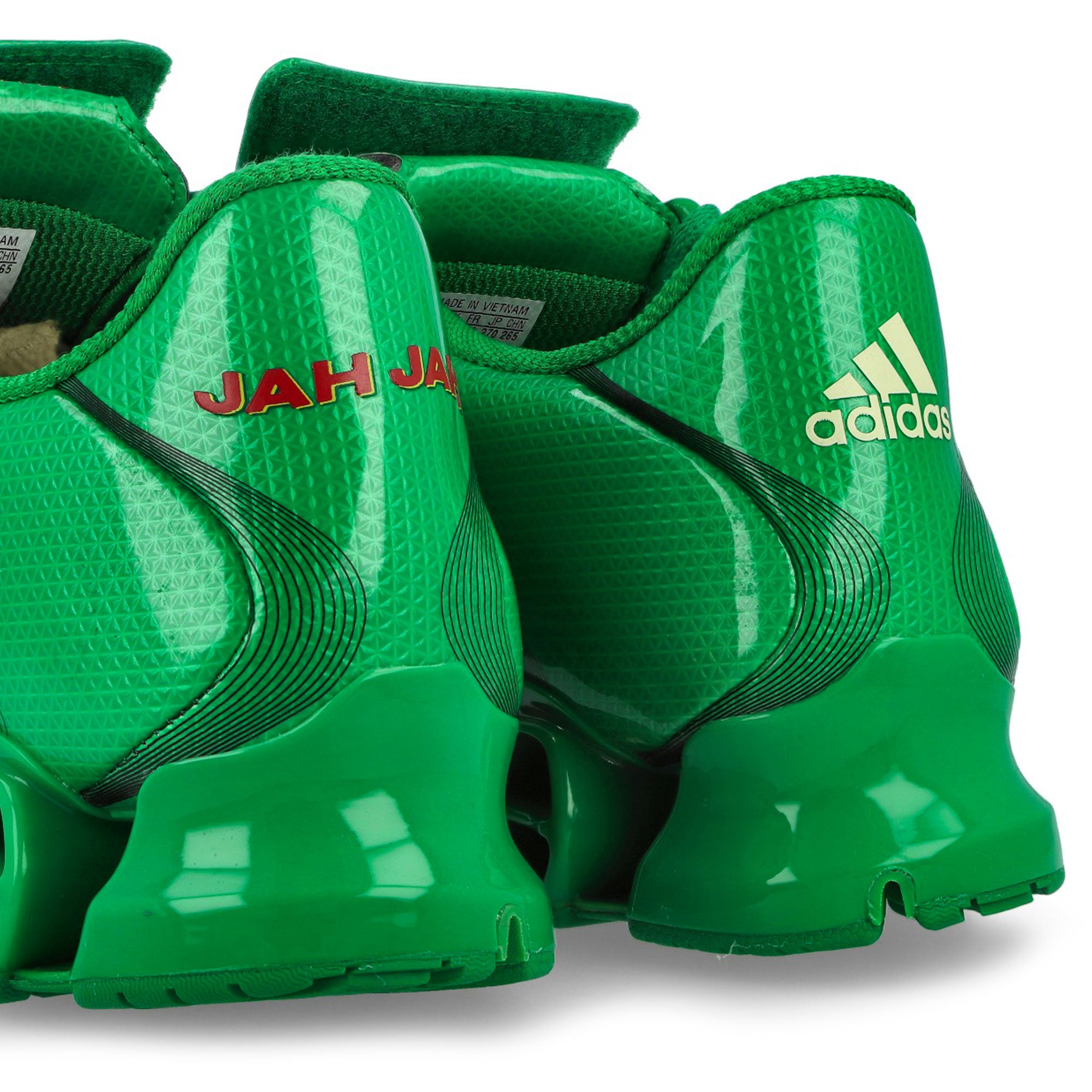 Jah Jah x adidas F50 Tunit Mega Green / Core Black / Yellow Low Top Sneakers LA3614 Detail View 3 | Overkill