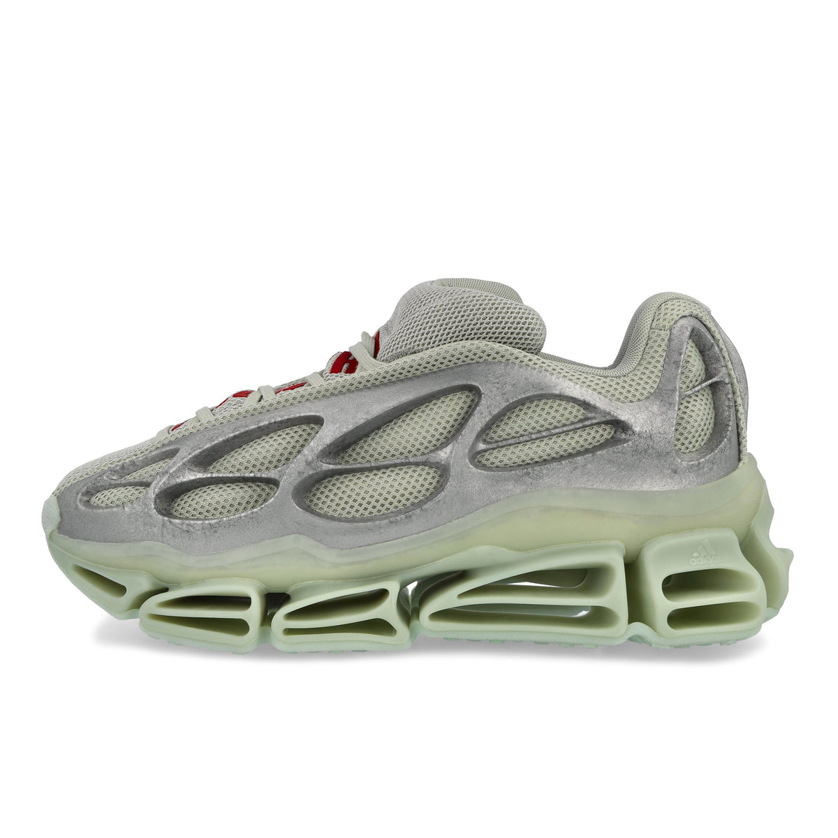 Willy Chavarria x adidas Megaride Bones Halo Green / Silver Metallic / Better Scarlet Low Top Sneakers LA6162 | Overkill