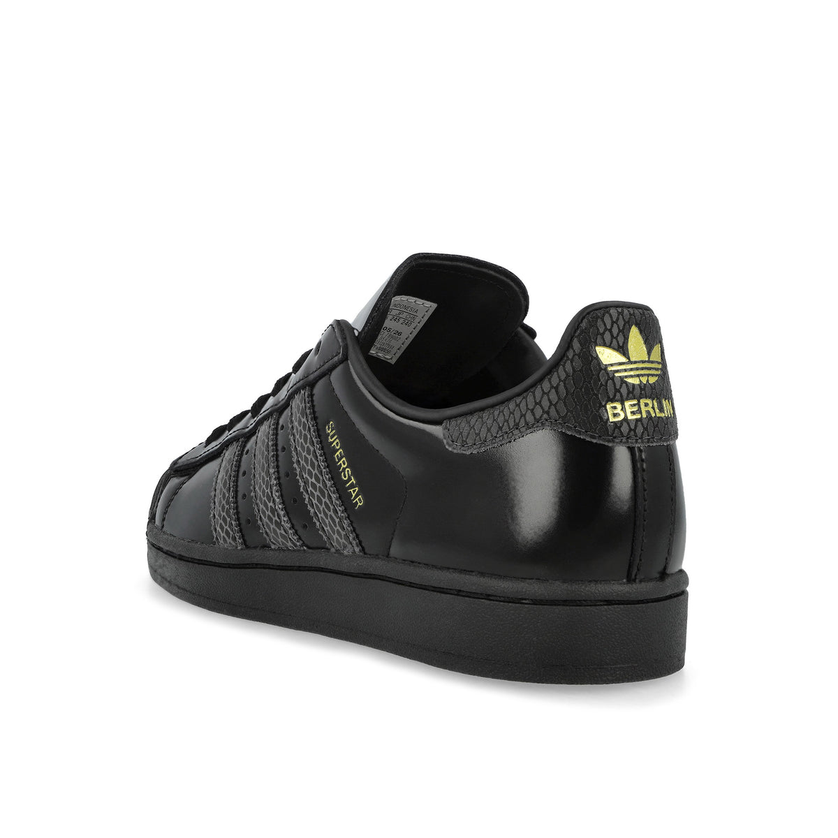 adidas Superstar II Berlin Core Black / Core Black / Carbon Low Top Sneakers LB5476 Close-up | Overkill