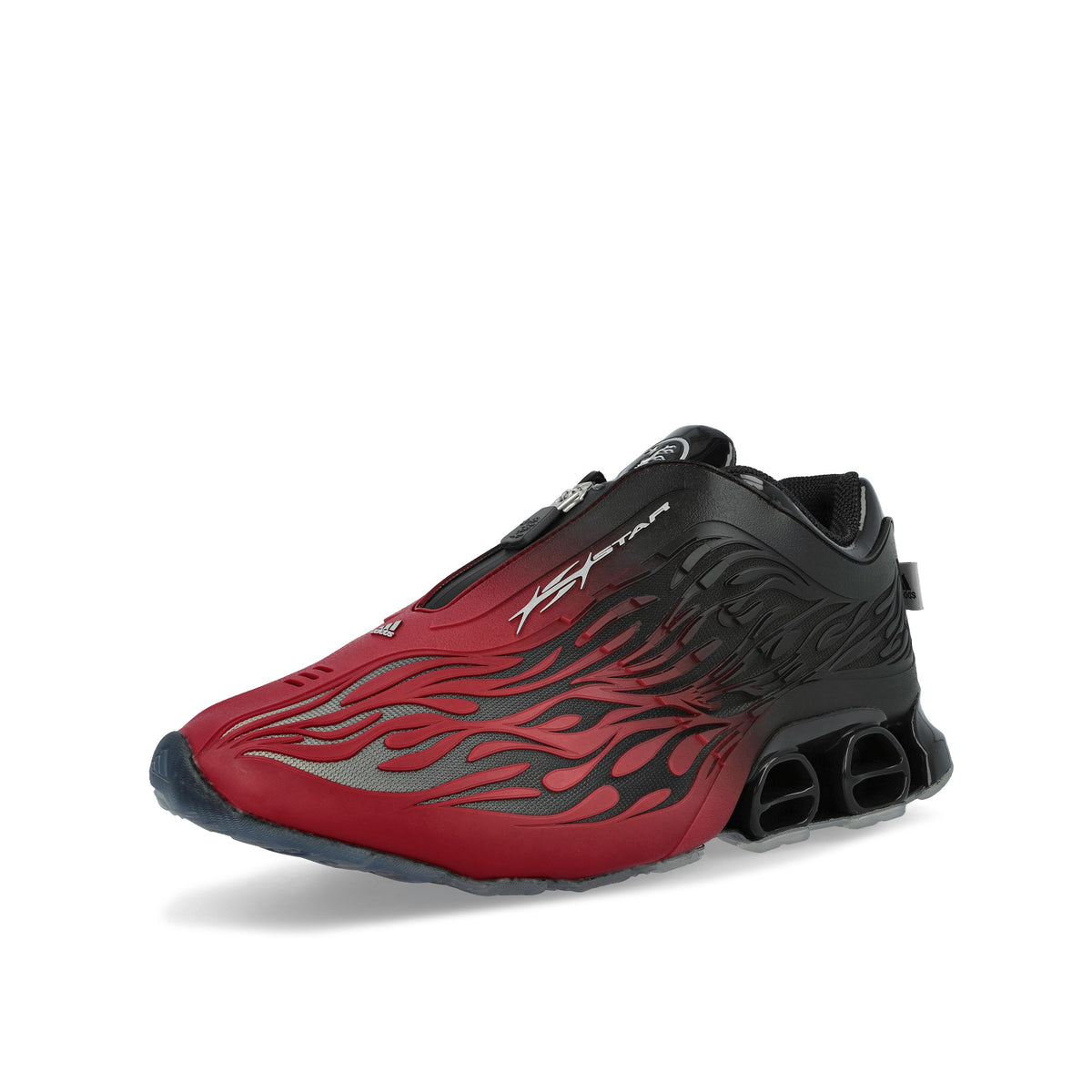 Hellstar x adidas Megaride S2 Footwear White / Bright Red / Core Black Low Top Sneakers LB5626 Close-up | Overkill