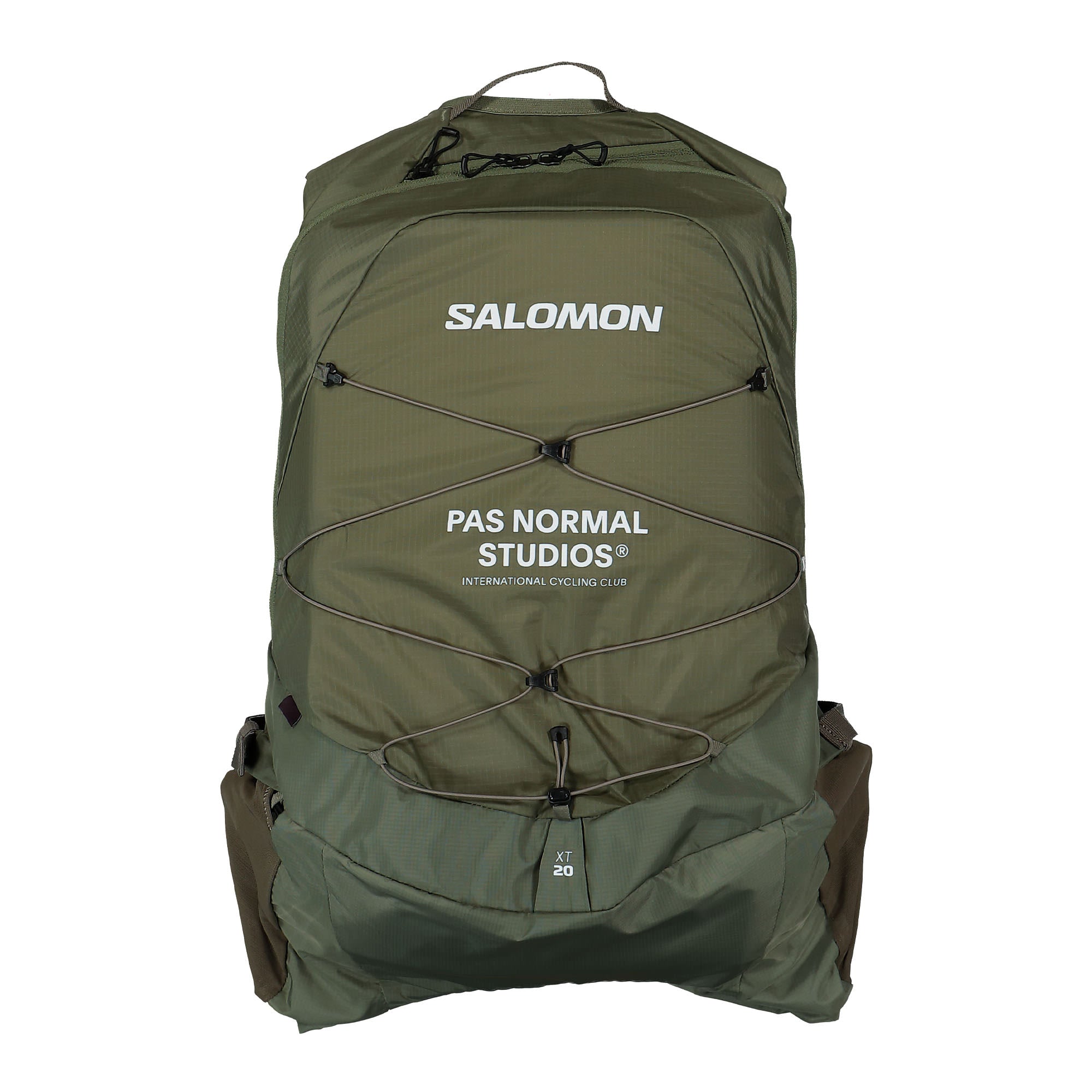 Salomon Pas Normal Studios x Salomon XT 20 For PNS Backpack Deep Lichen Green , Bungee Cord Backpacks LC2089100 | Overkill