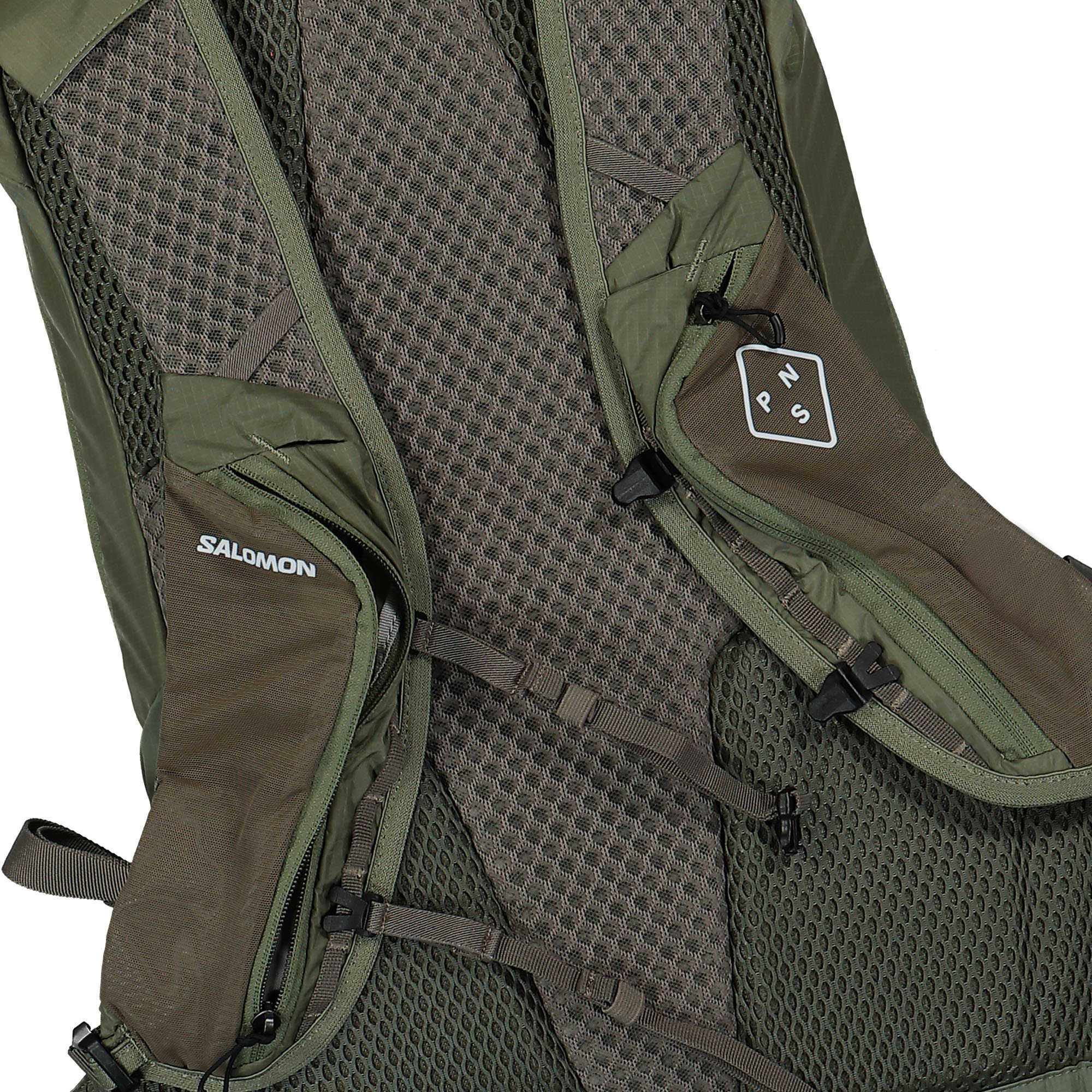 Salomon Pas Normal Studios x Salomon XT 20 For PNS Backpack Deep Lichen Green , Bungee Cord Backpacks Detail view 1 | Overkill