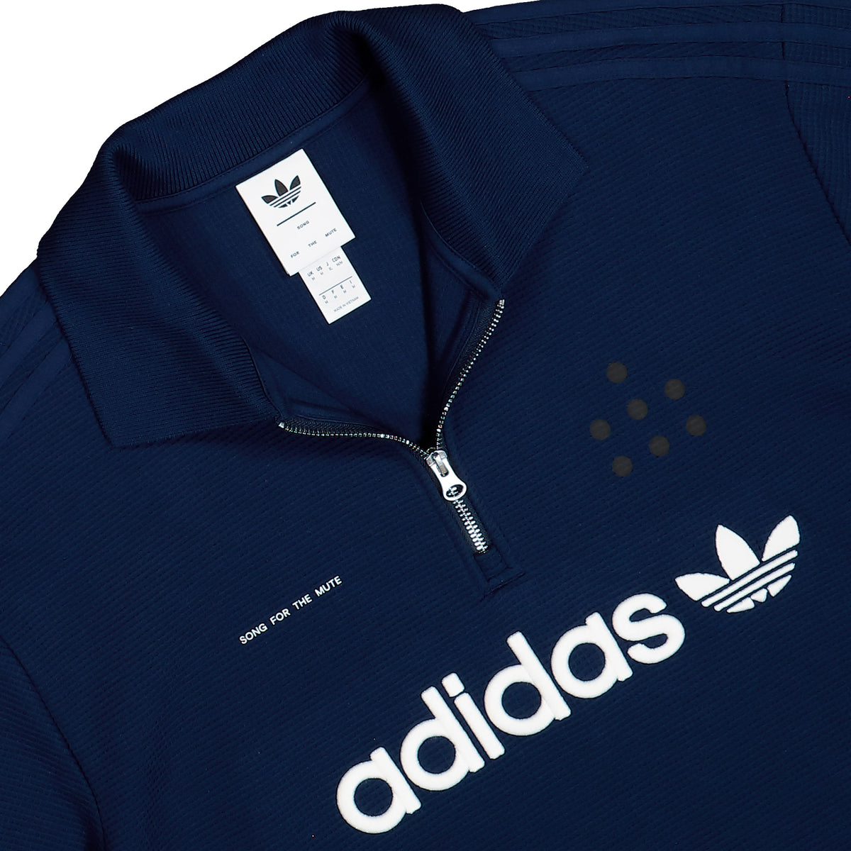 Song for the Mute x adidas ADI008 LS Polo Night Indigo sweatshirt LD1916 Detailfoto | Overkill