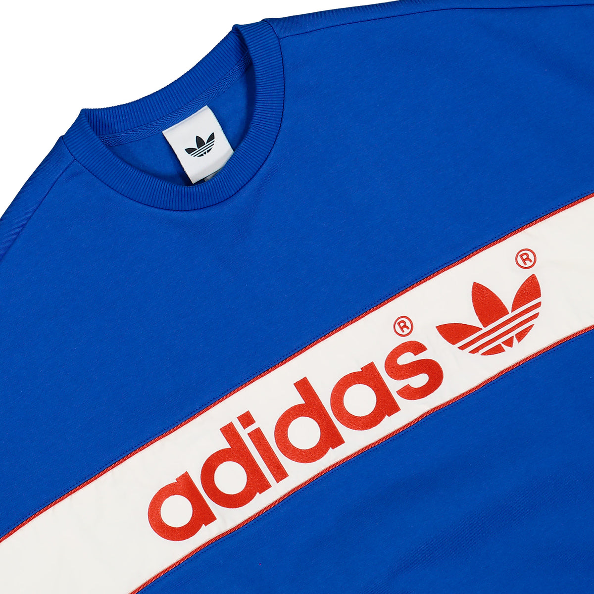 adidas Block Sweatshirt Blue Sweatshirts LF3015 Detailfoto | Overkill