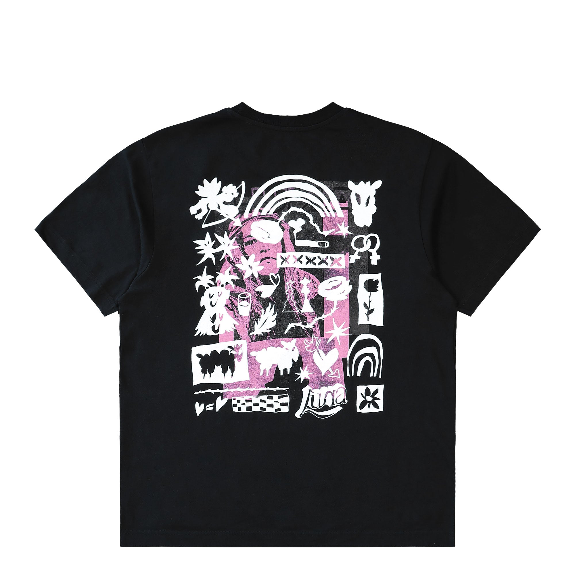 Mathias Fleck x ONEDROP LUNA Verliebt T-Shirt Black T-Shirts LODM01 Close-up | Overkill