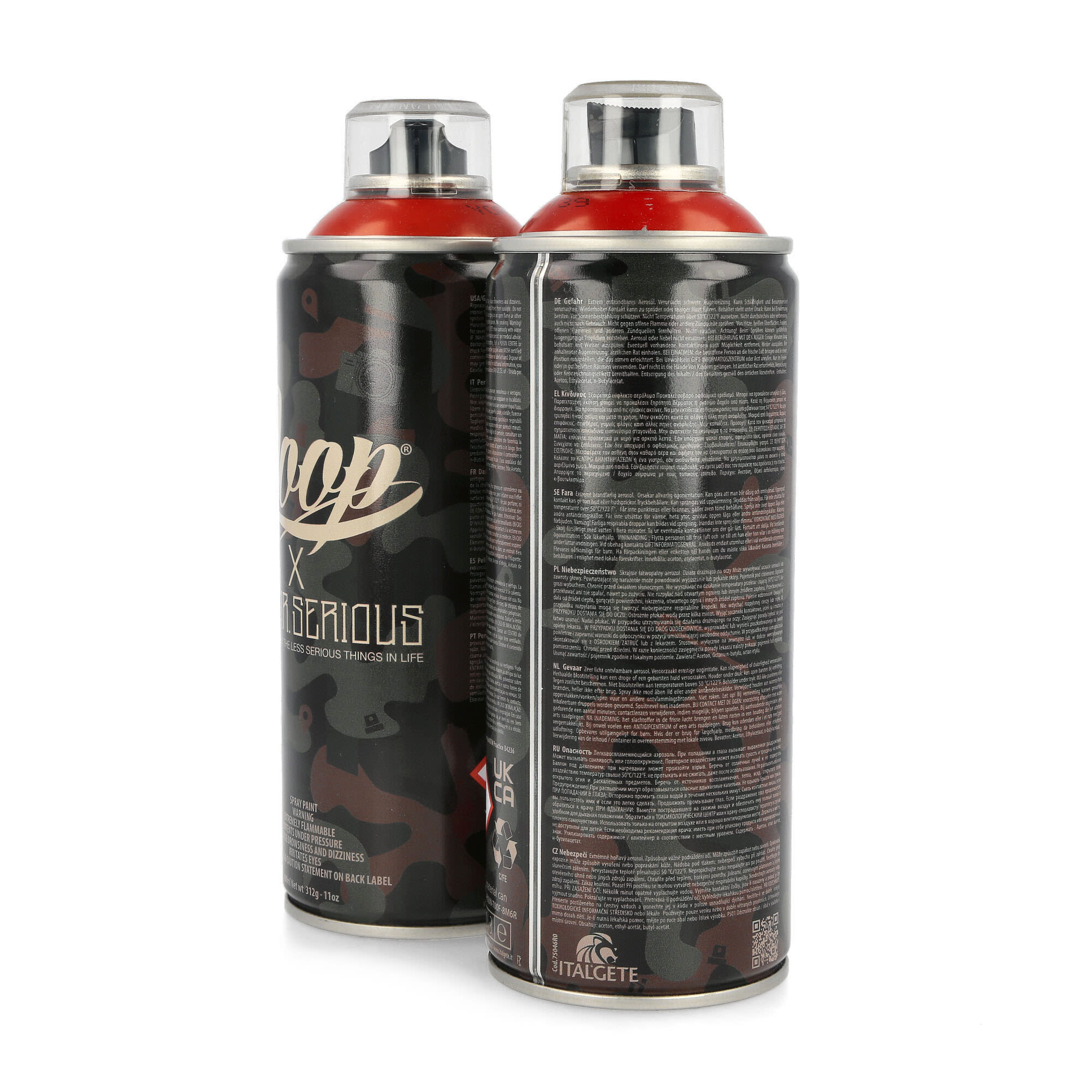 Loop Mr. Serious x Loop Ltd. Camouflage Edition 400 ml LP-139 YORK Cans Close-up | Overkill
