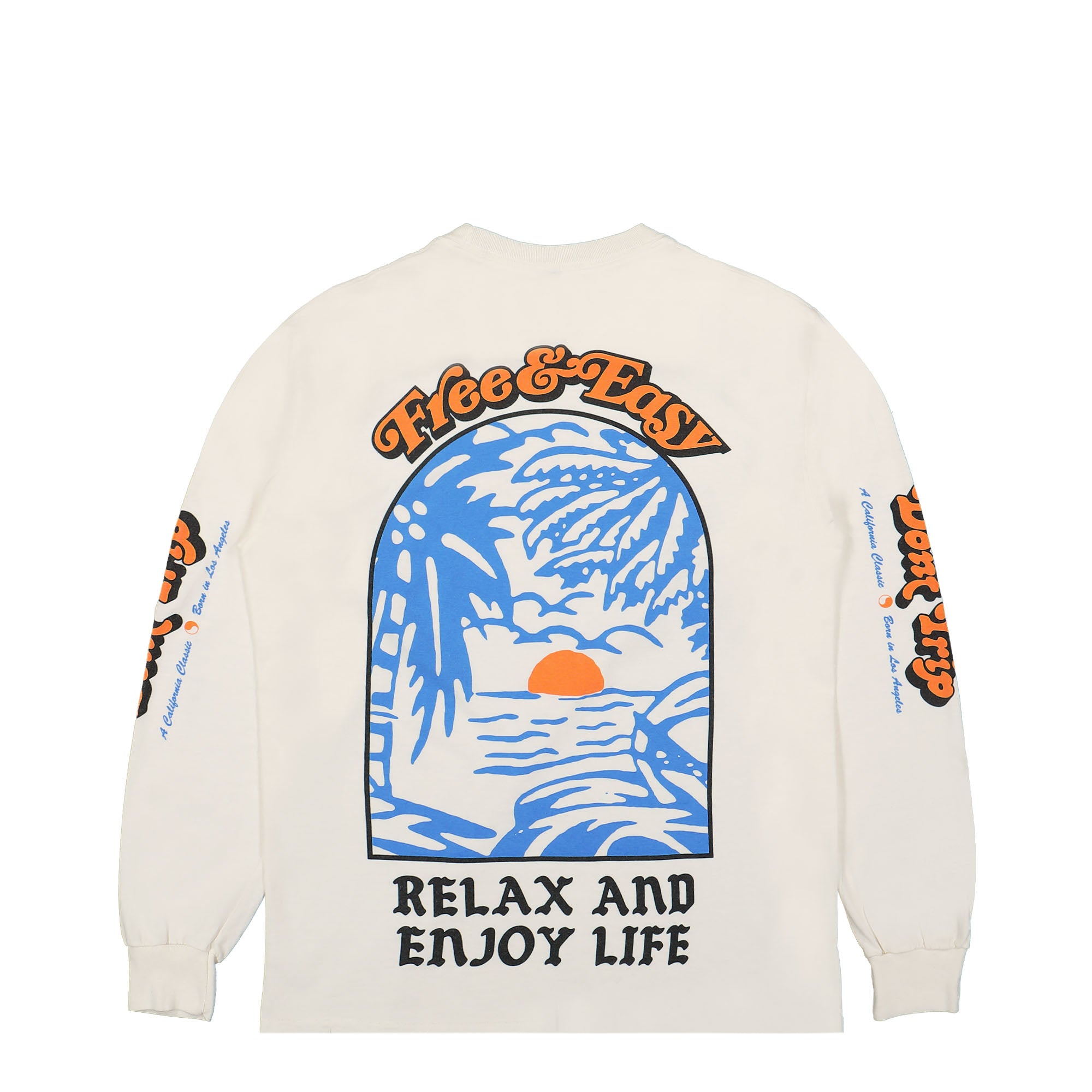 Free & Easy Paradise LS Tee Coconut Longsleeves Close-up | Overkill