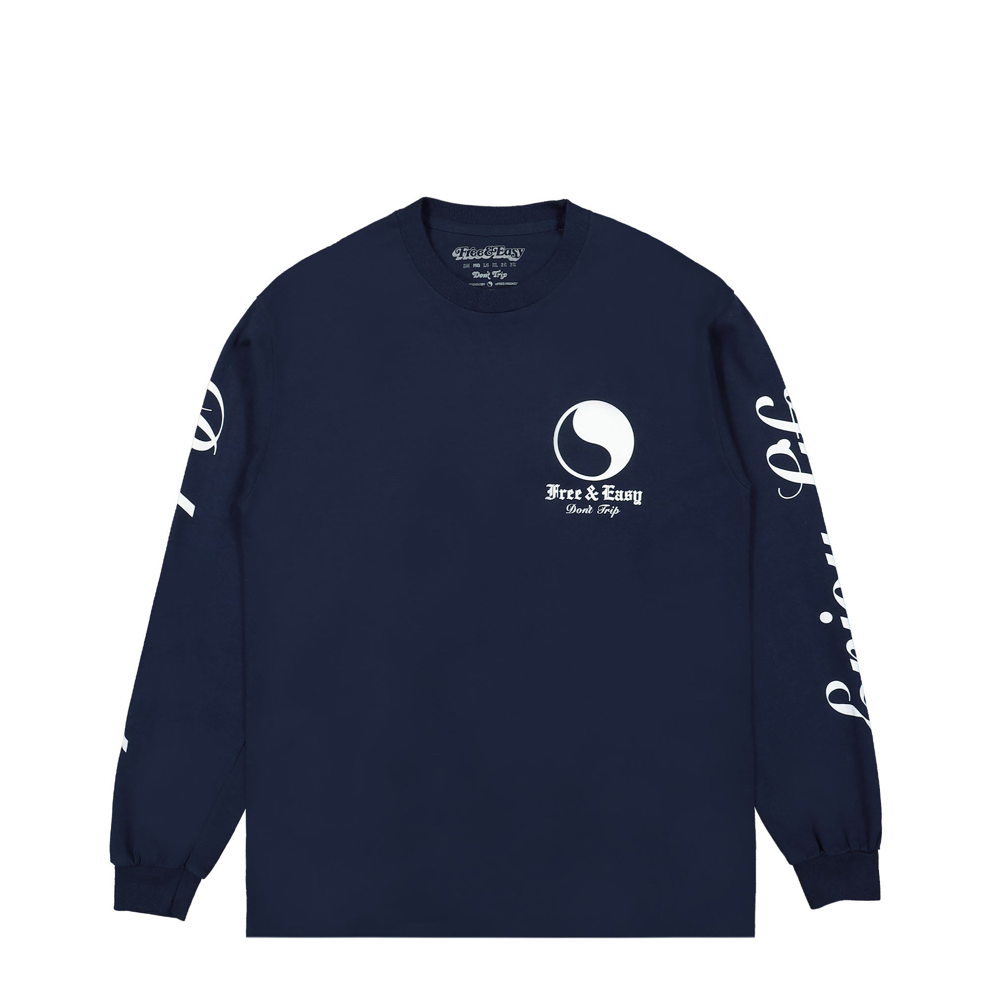 Free & Easy Olde English LS Tee Navy Longsleeves LS078 | Overkill