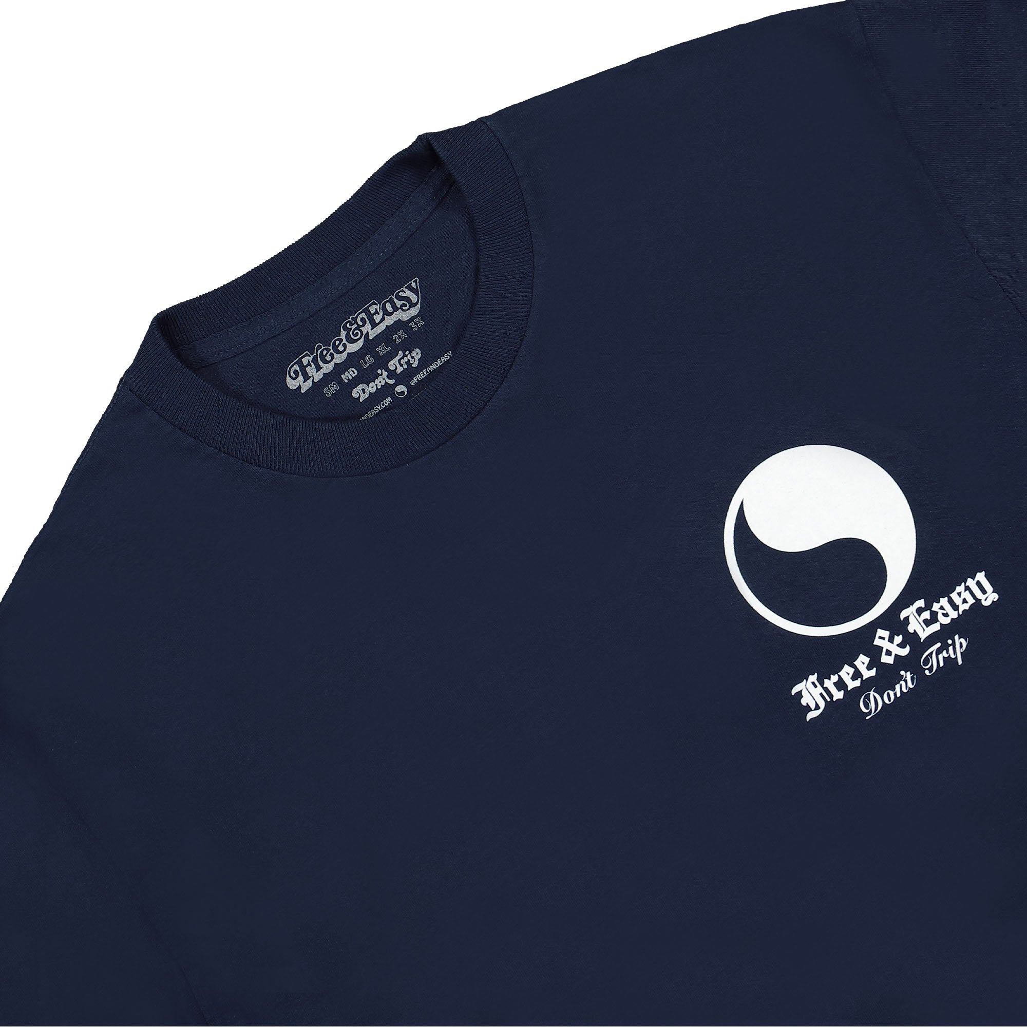 Free & Easy Olde English LS Tee Navy Longsleeves Material | Overkill