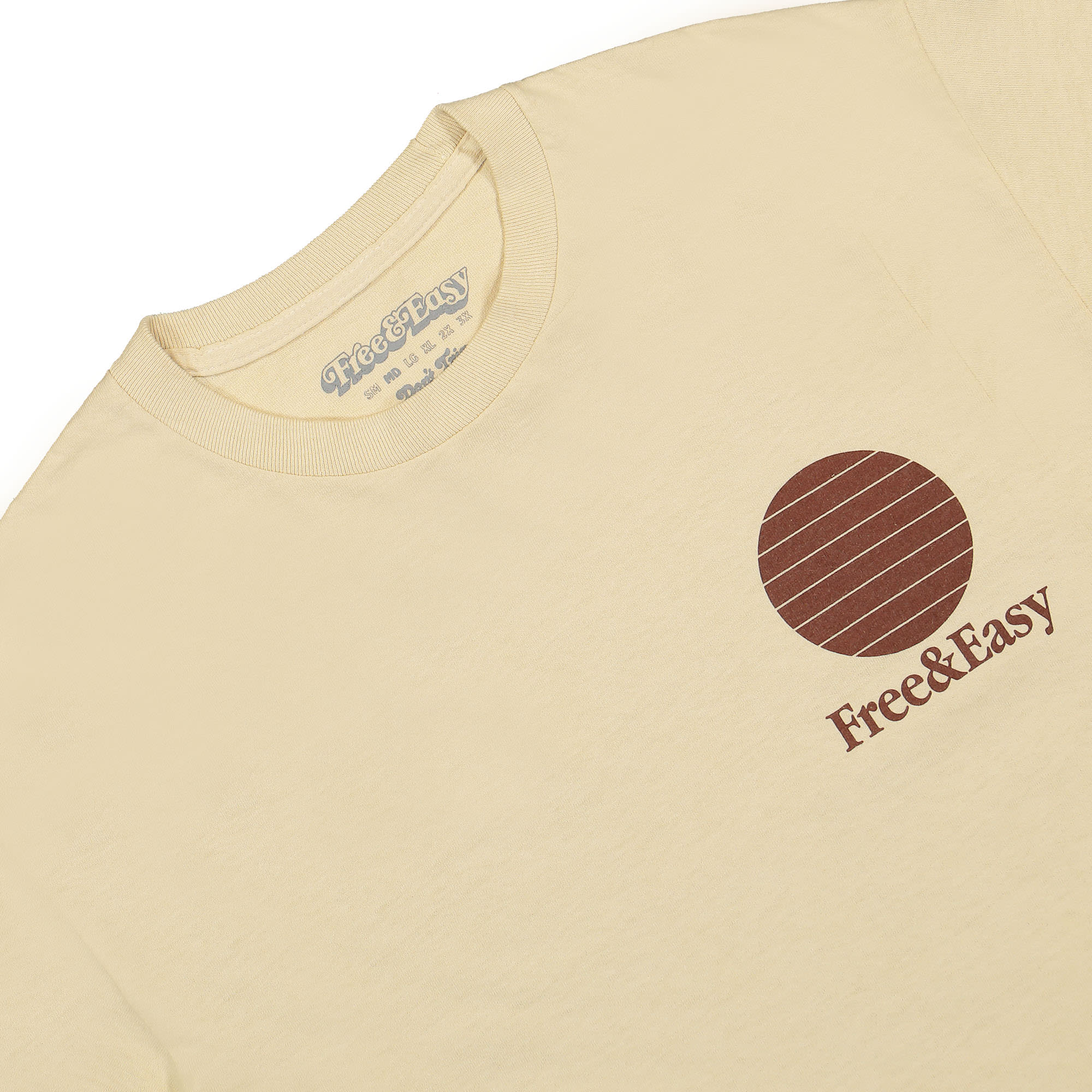 Free & Easy Three Palms LS Tee Natural Longsleeves Material | Overkill