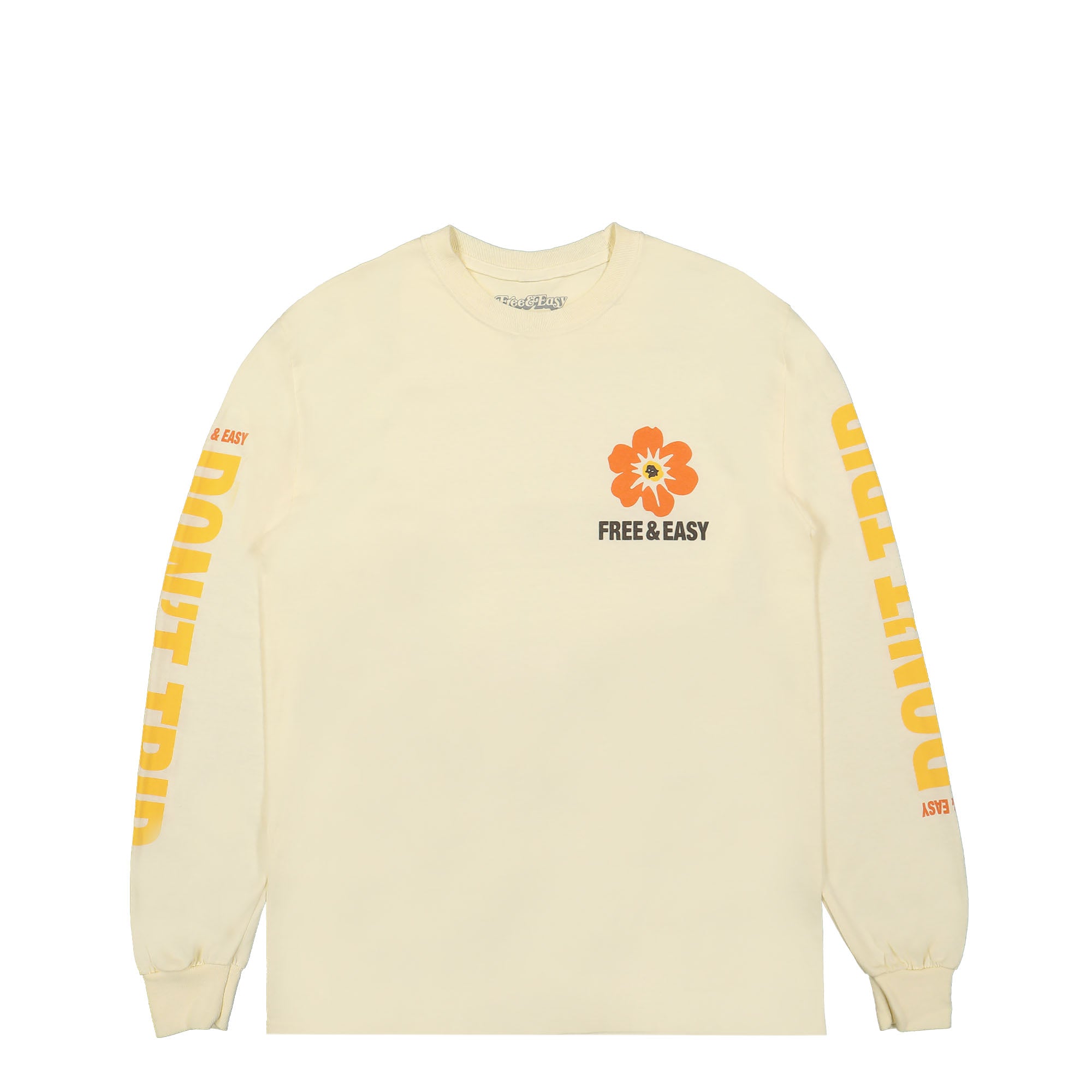 Free & Easy Island Flower LS Tee Pale Yellow Longsleeves LS081 | Overkill
