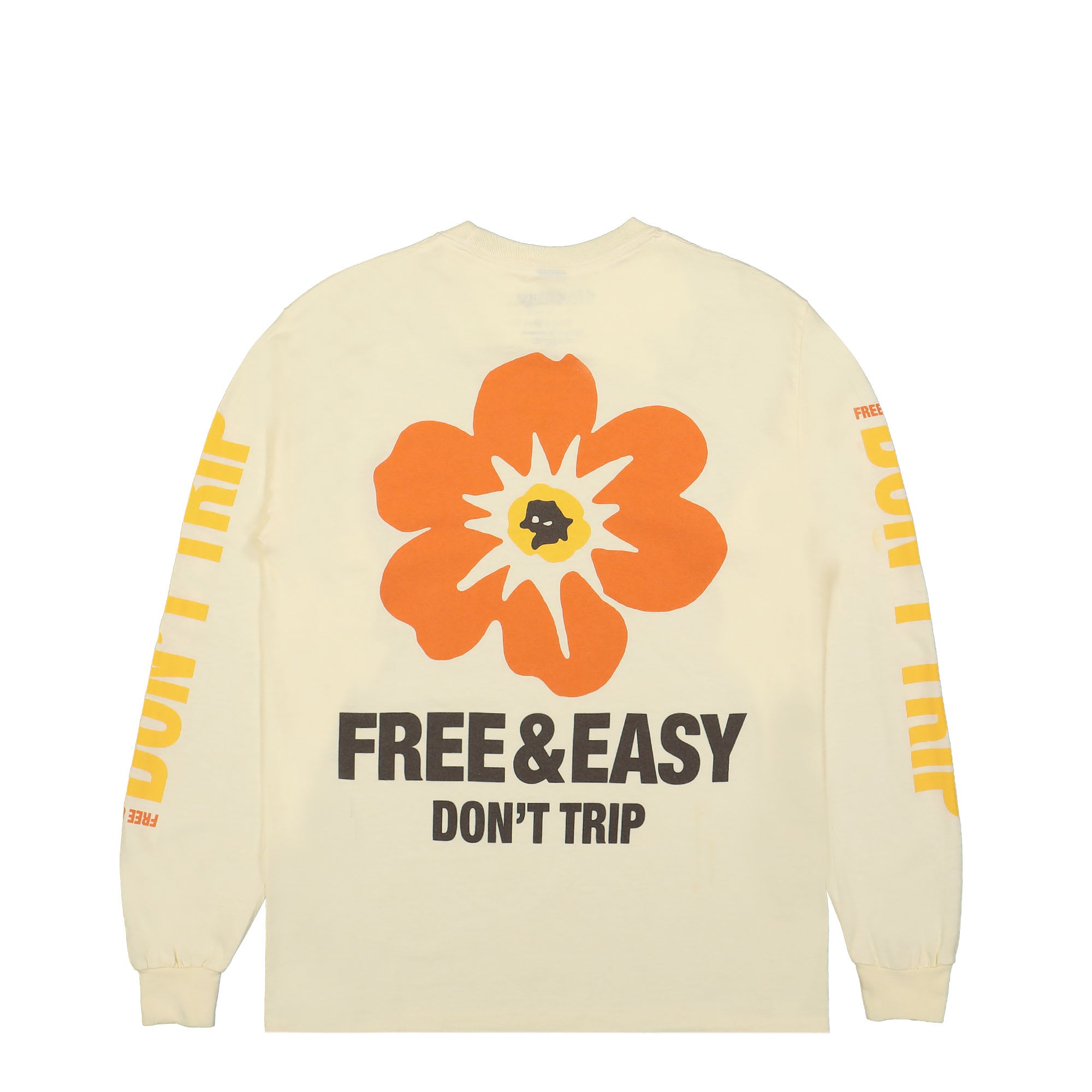 Free & Easy Island Flower LS Tee Pale Yellow Longsleeves Close-up | Overkill