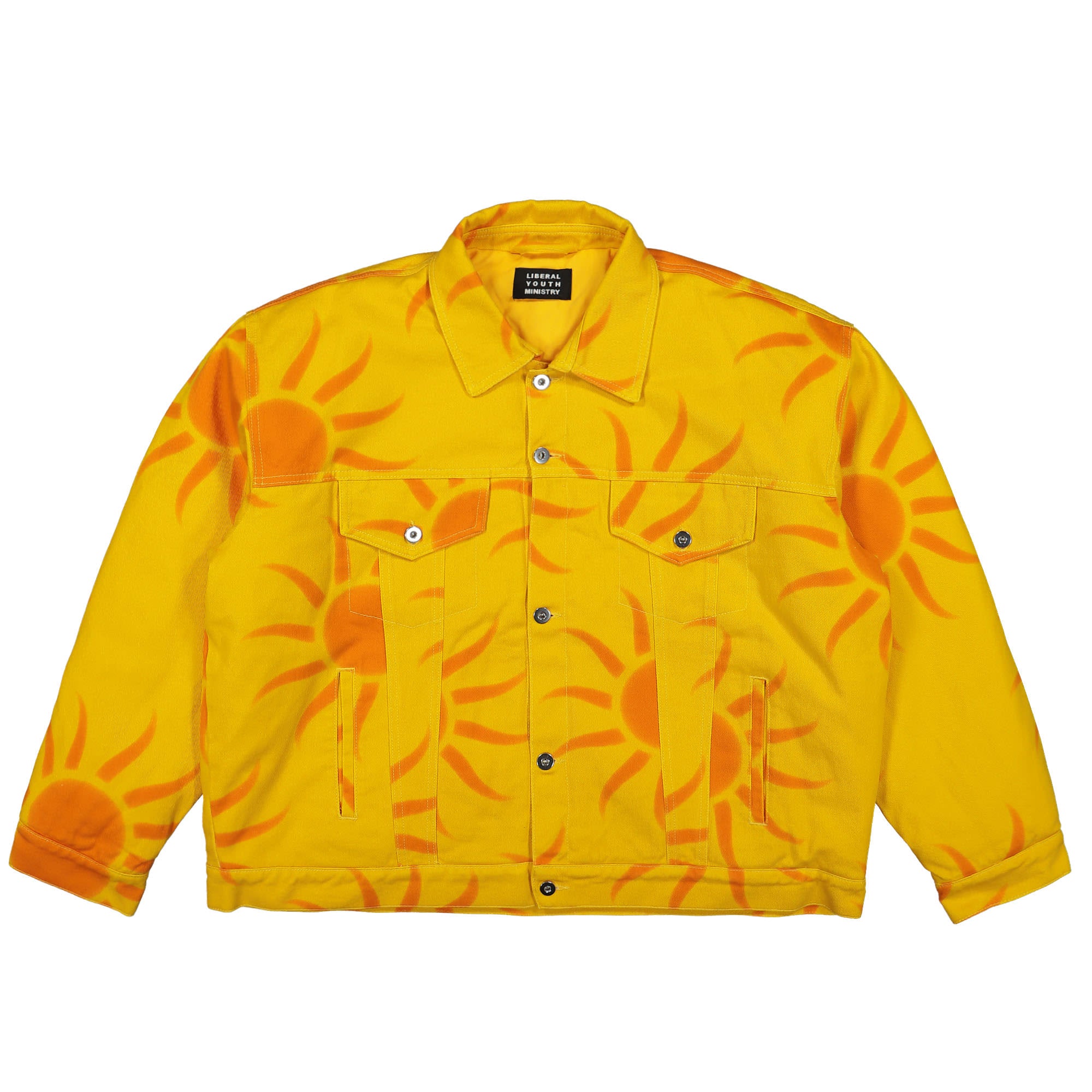 Liberal Youth Ministry Classic Woven Denim Jacket Orange Jackets LYM03J004 | Overkill