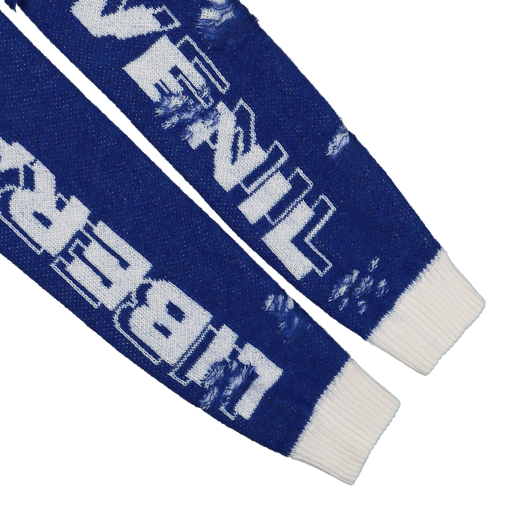 Liberal Youth Ministry Knit Distressed Sweater Blue Sweatshirts Detailfoto | Overkill