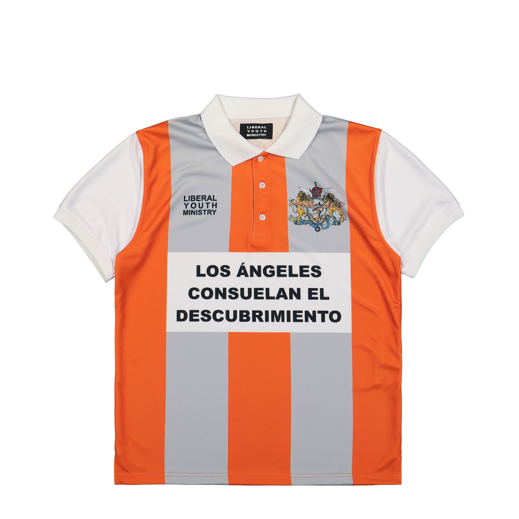 Liberal Youth Ministry Football Polo Knit Shirt Orange / Grey Polo Shirts LYM03T002 | Overkill