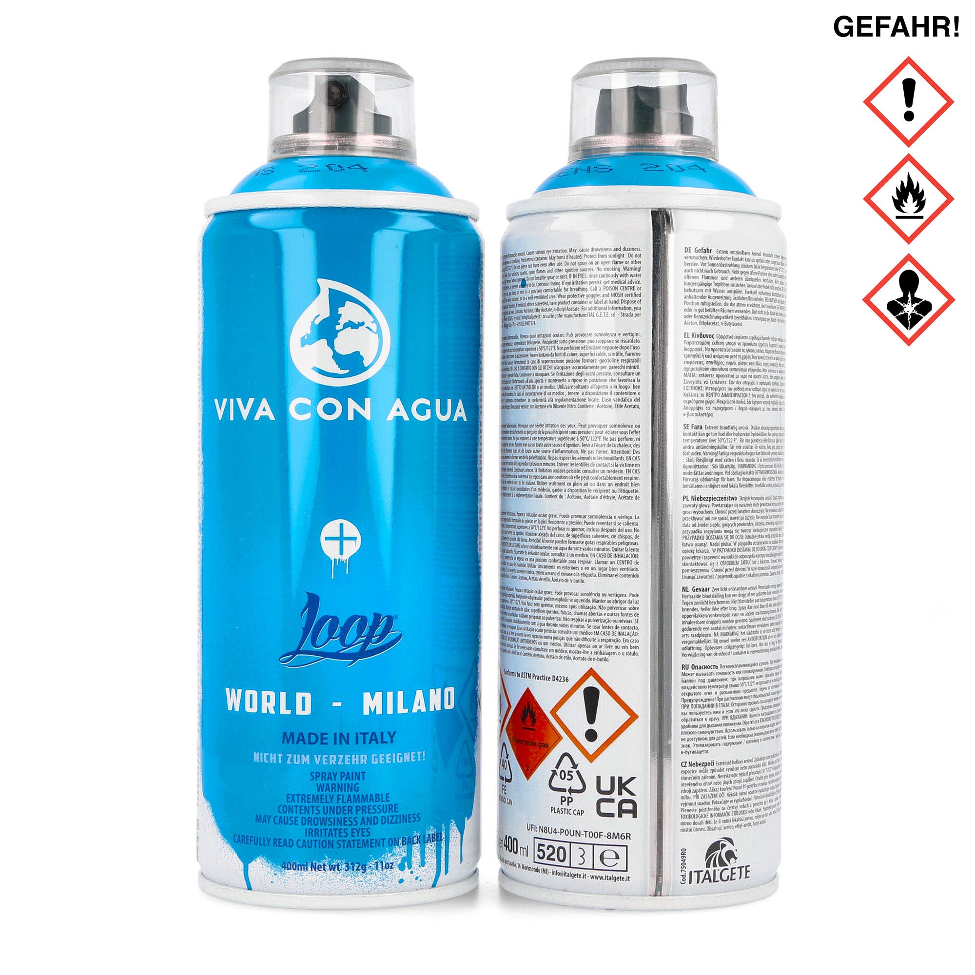 Loop Viva Con Agua x Loop Ltd. Edition 400 ml LP-204 LENS Cans LP-VCA-01 | Overkill