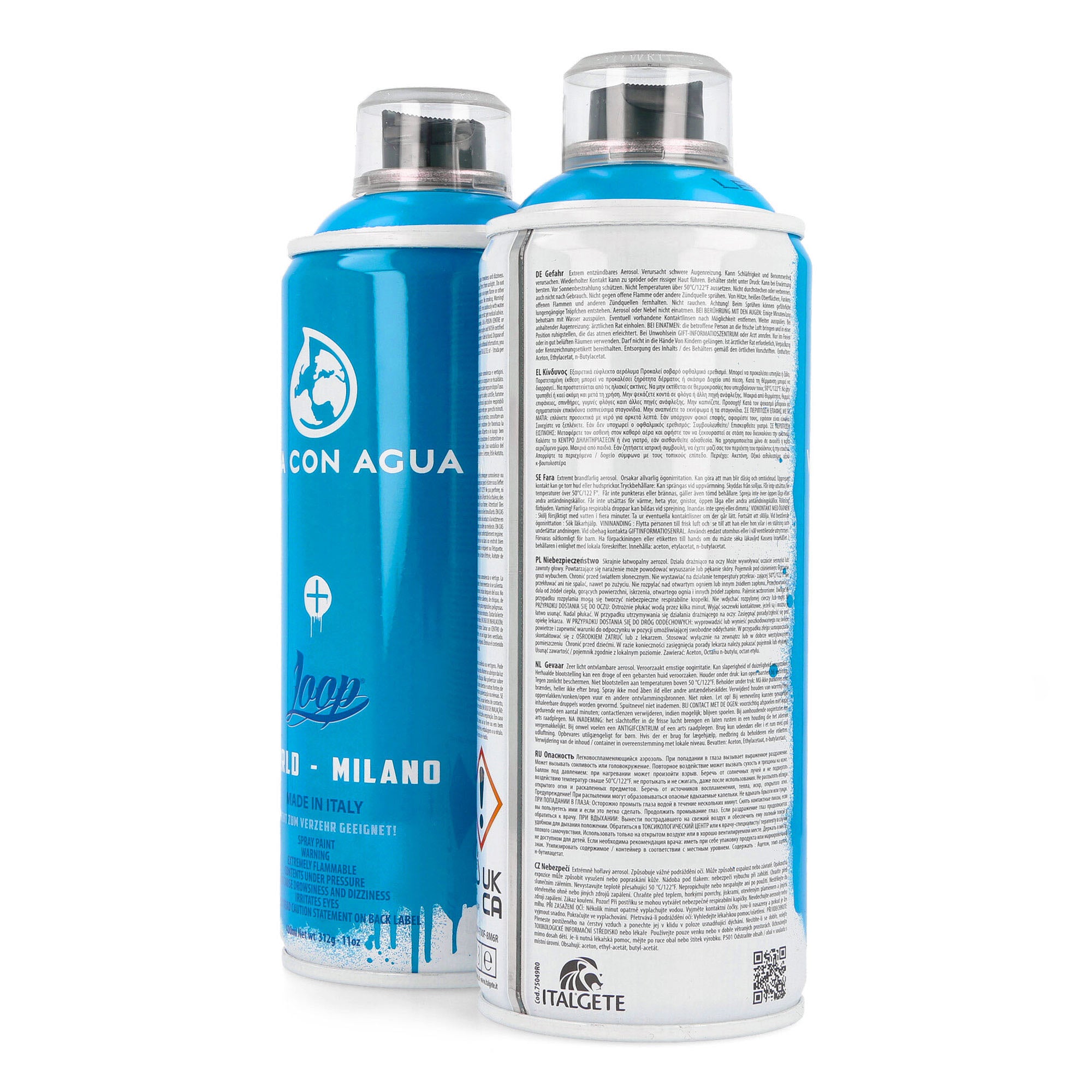 Loop Viva Con Agua x Loop Ltd. Edition 400 ml LP-204 LENS Cans Close-up | Overkill