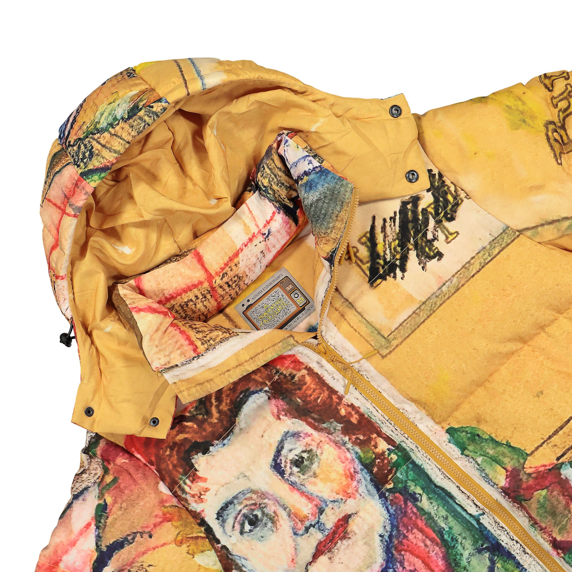 Kidsuper Studios Sothebys Puffer Jacket Yellow Puffer Jackets Material | Overkill