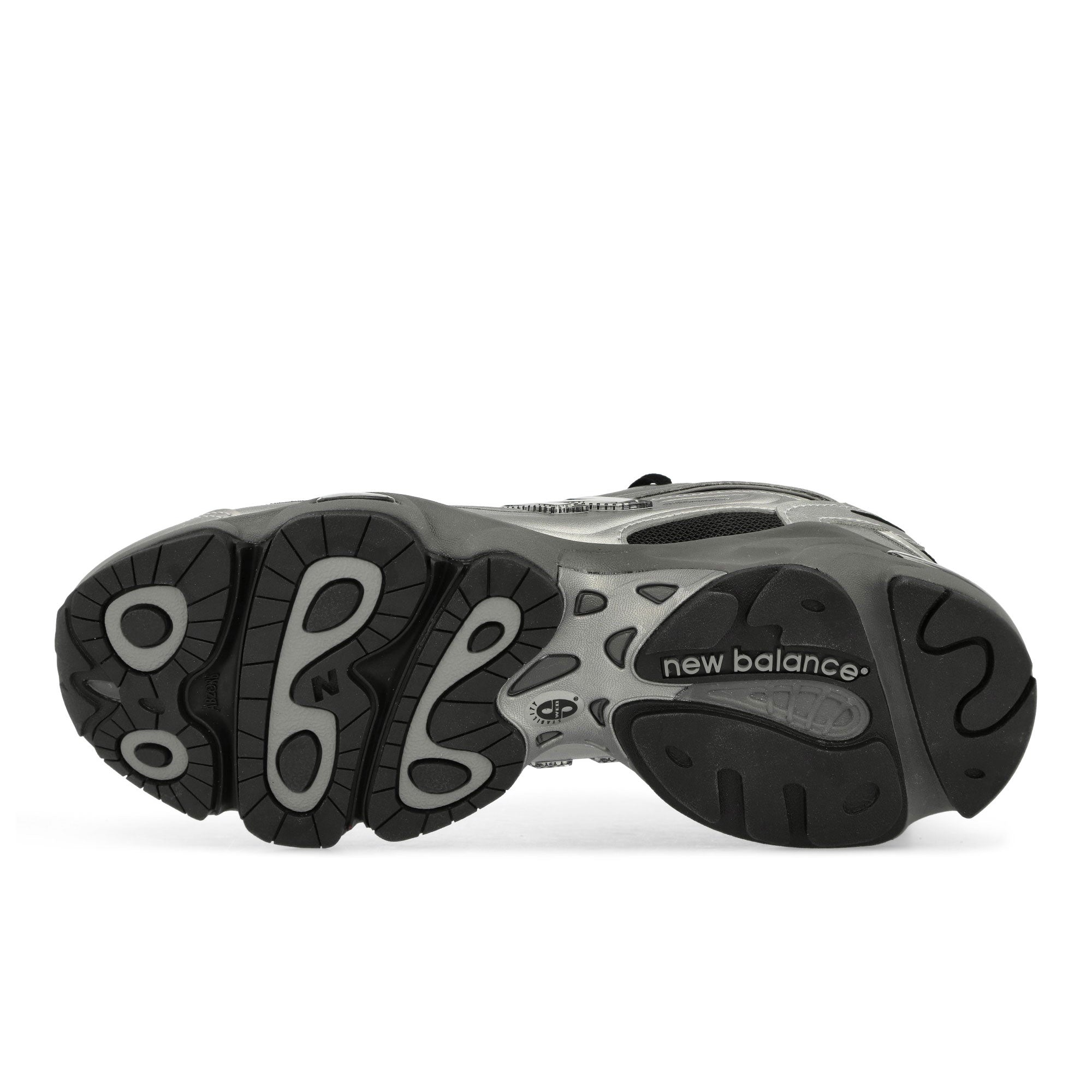 New Balance M1000EGR Silver Metallic / Green Low Top Sneakers Detail View 1 | Overkill