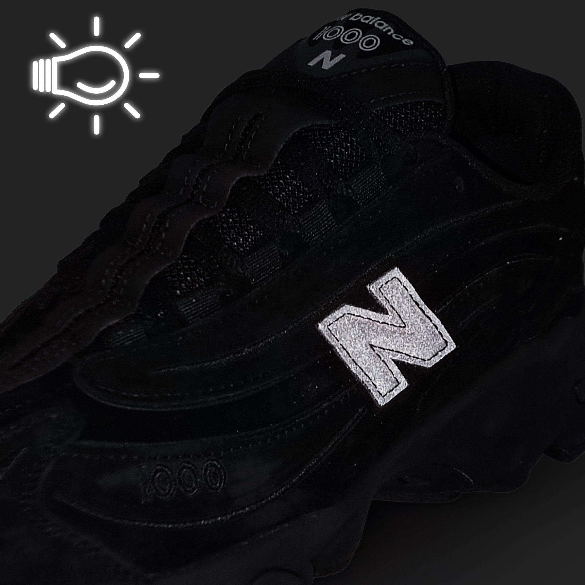 New Balance M1000LA Black / Black Low Top Sneakers Material | Overkill