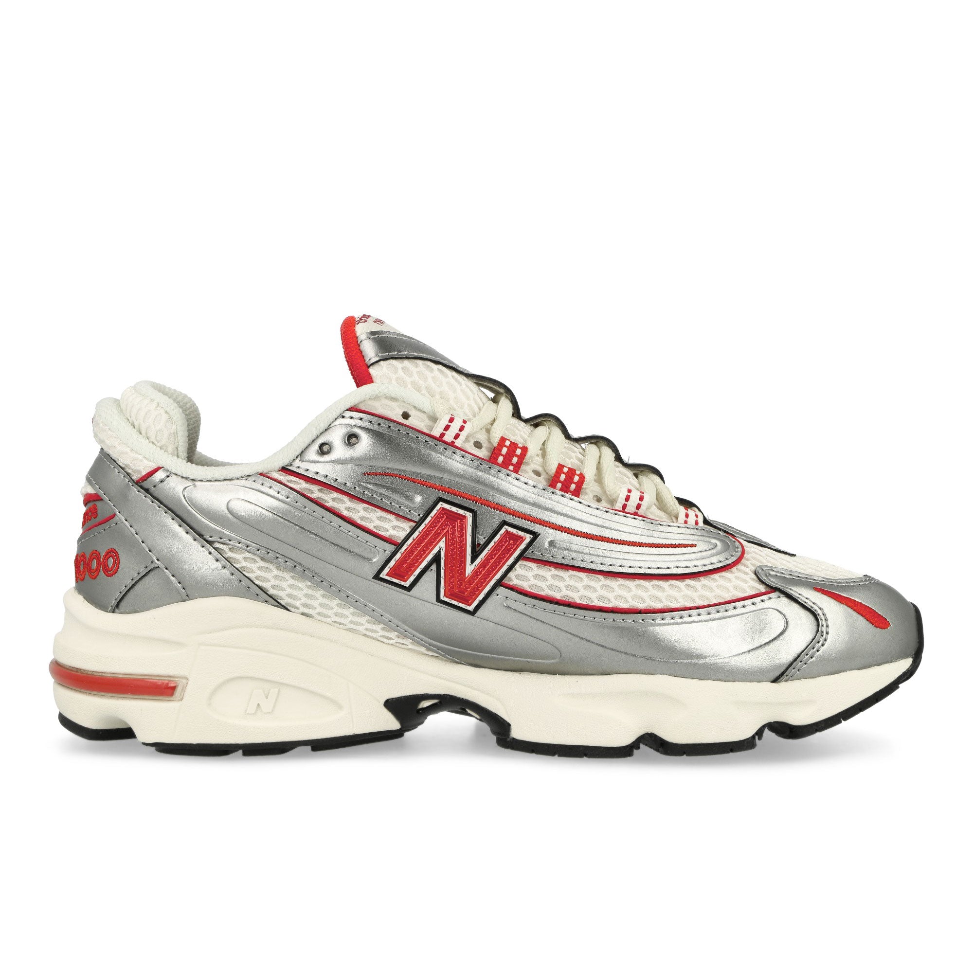 New Balance M1000TI Silver / Valiant Poppy Low Top Sneakers Silhouette | Overkill