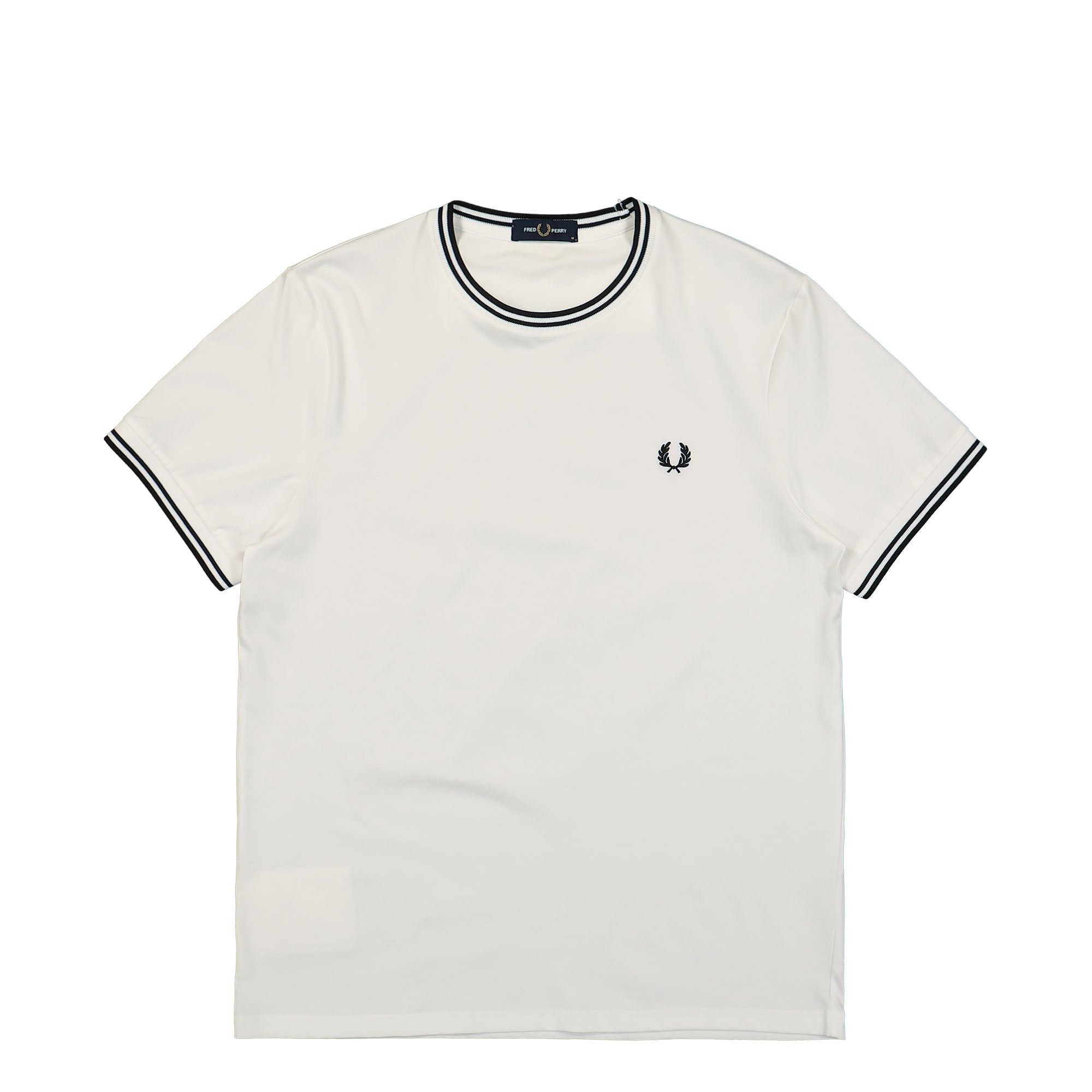 Fred Perry Twin Tipped T-Shirt White T-Shirts M1588-100 | Overkill