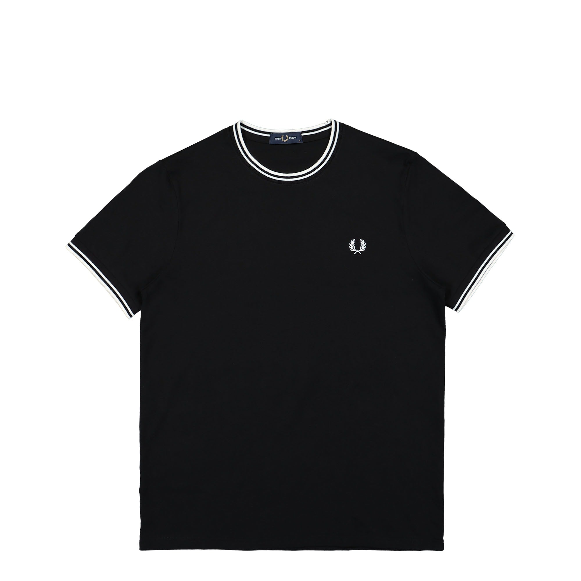 Fred Perry Twin Tipped T-Shirt Black T-Shirts M1588-102 | Overkill
