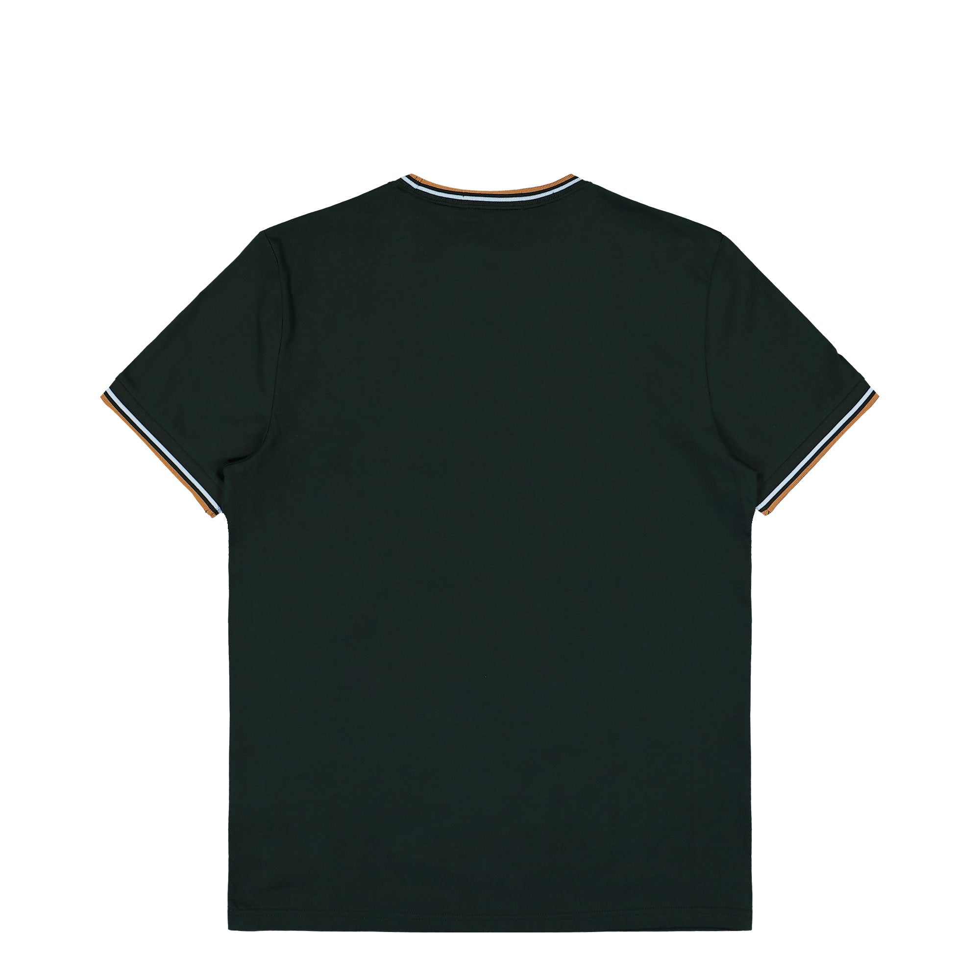 Fred Perry Twin Tipped T-Shirt Night Green / Dusky Blue / Dark Caramel T-Shirt M1588-78C Close-up | Overkill