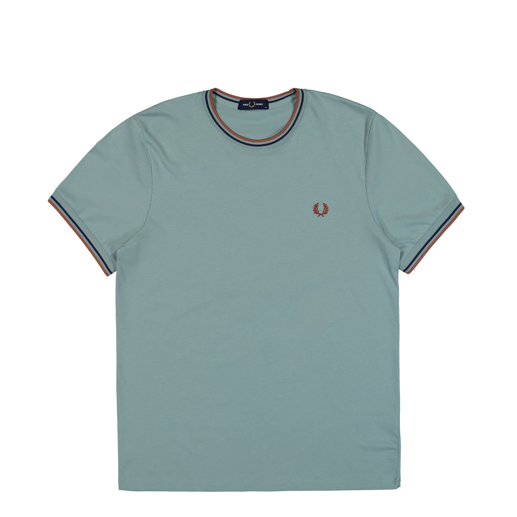 Fred Perry Twin Tipped T-Shirt Silver Blue Tennis Blue CNM T-Shirts M1588-Y26 | Overkill