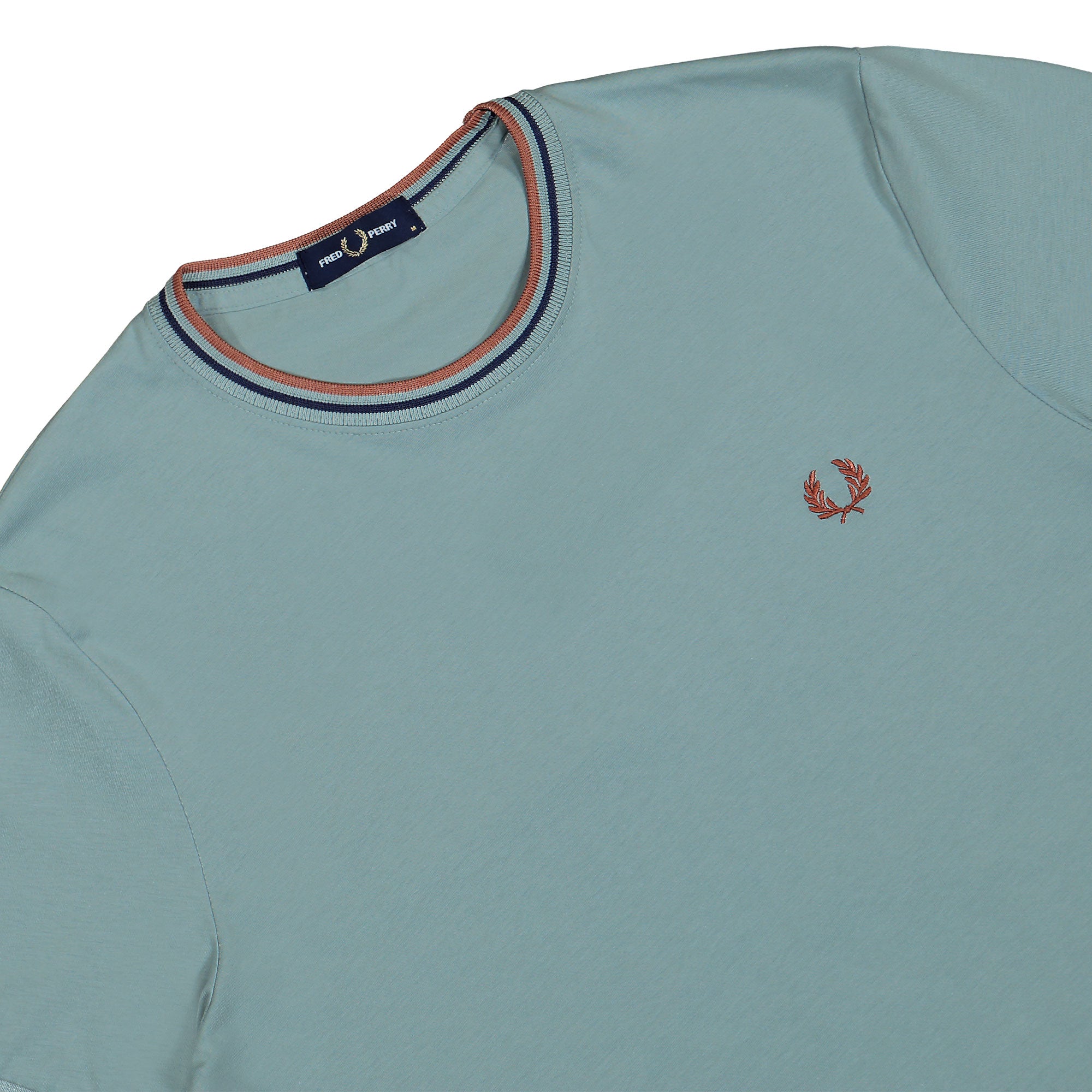 Fred Perry Twin Tipped T-Shirt Silver Blue Tennis Blue CNM T-Shirts Detail view 1 | Overkill