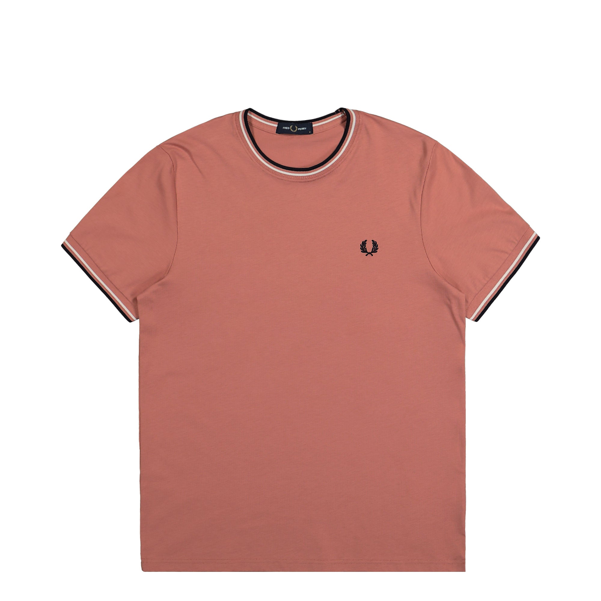 Fred Perry Twin Tipped T-Shirt Putty Pink / Ecru / Navy T-Shirts M1588-Y63 | Overkill